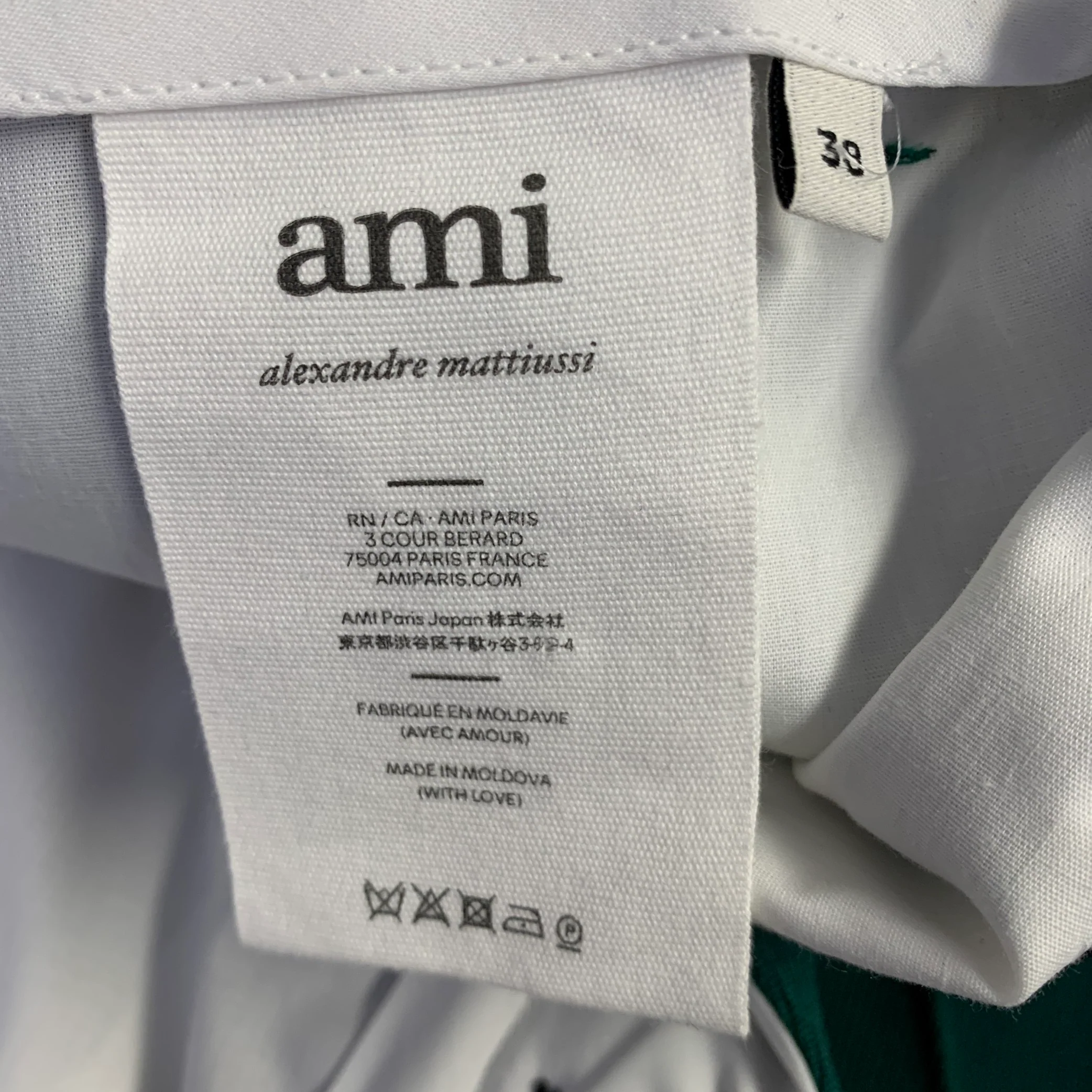 AMI by ALEXANDRE MATTIUSSI Size 38 Green Wool Notch Lapel Suit - Image 11
