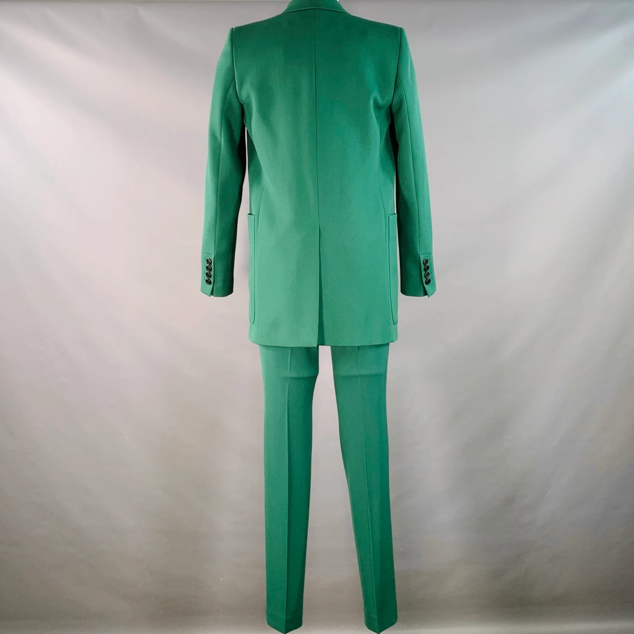 AMI by ALEXANDRE MATTIUSSI Size 38 Green Wool Notch Lapel Suit - Image 3
