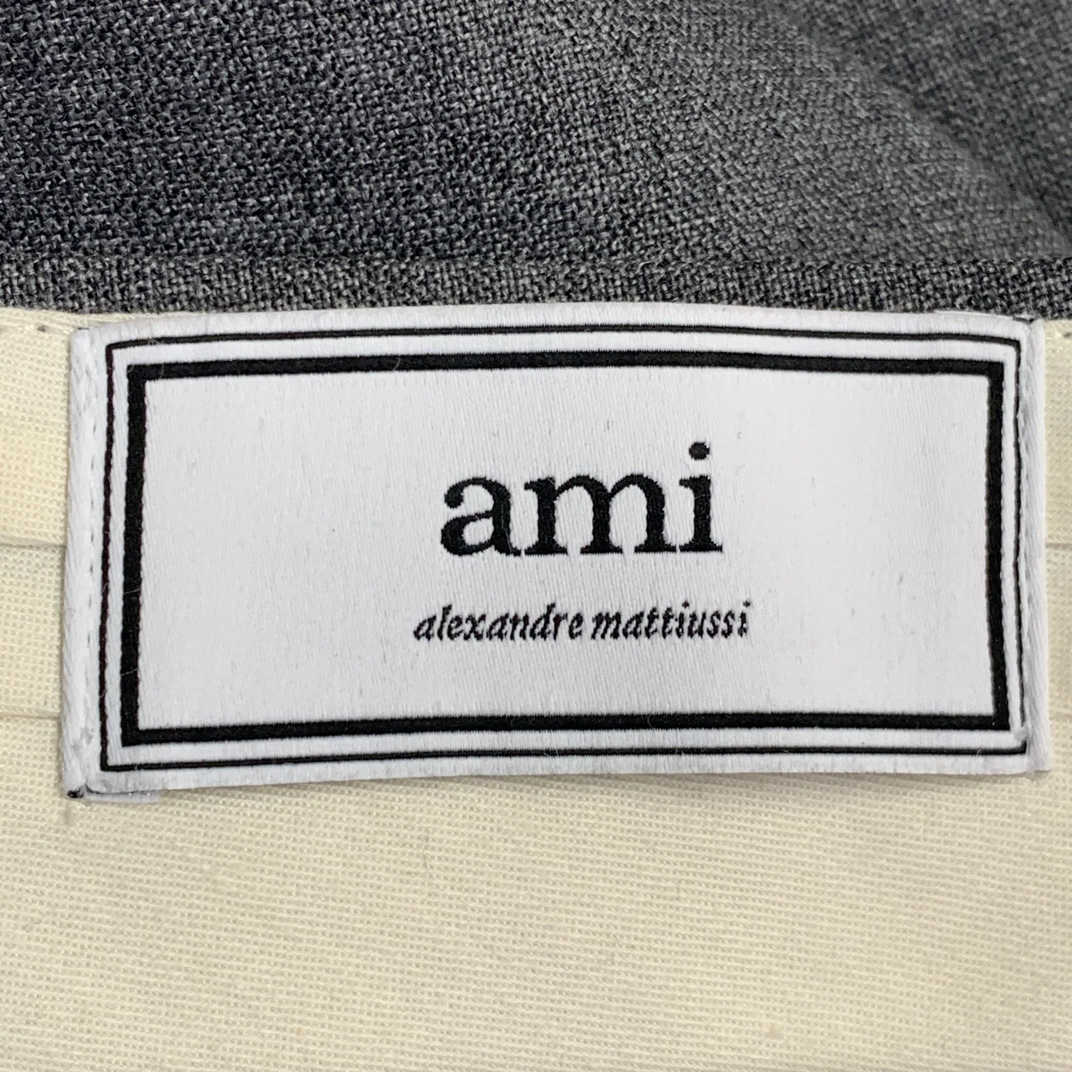 AMI by ALEXANDRE MATTIUSSI Size 38 Grey Wool Notch Lapel Suit - Image 13