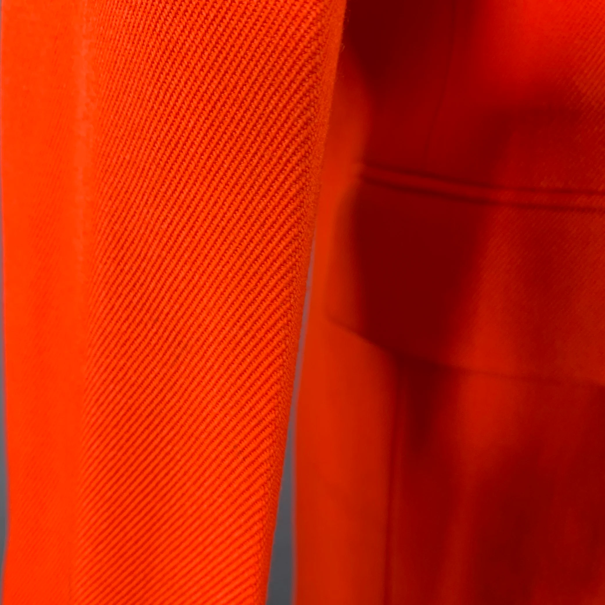 AMI by ALEXANDRE MATTIUSSI Size 38 Orange Textured Twill Coat - Image 6