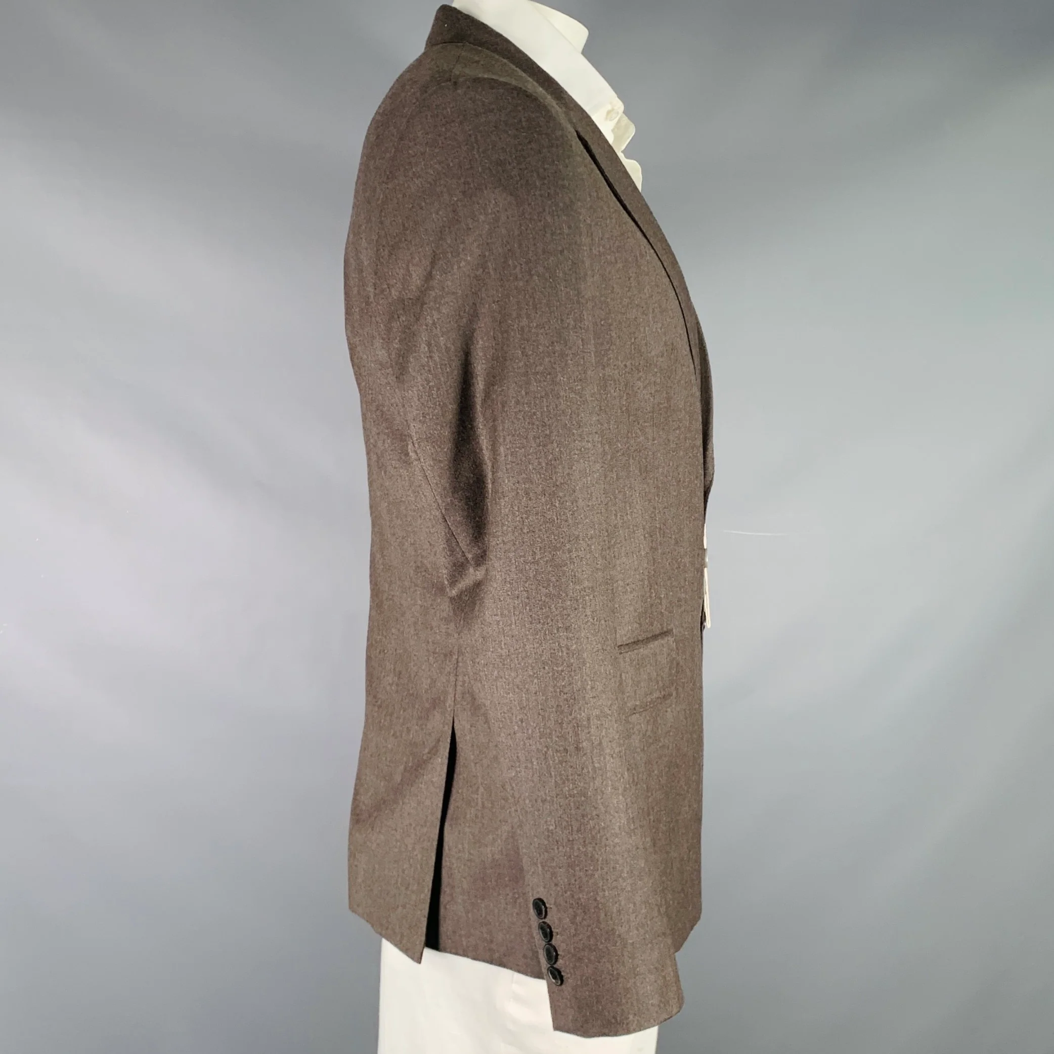 AMI by ALEXANDRE MATTIUSSI Size 44 Taupe Wool Sport Coat - Image 2