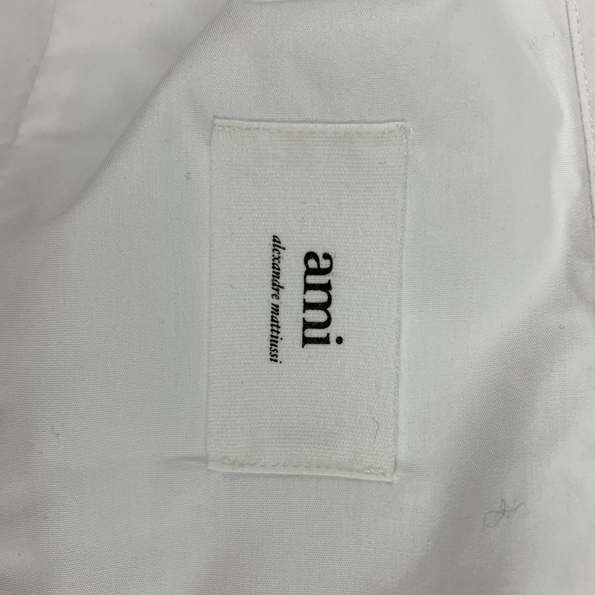 AMI by ALEXANDRE MATTIUSSI Size M White Cotton Button Up Long Sleeve Shirt - Image 8