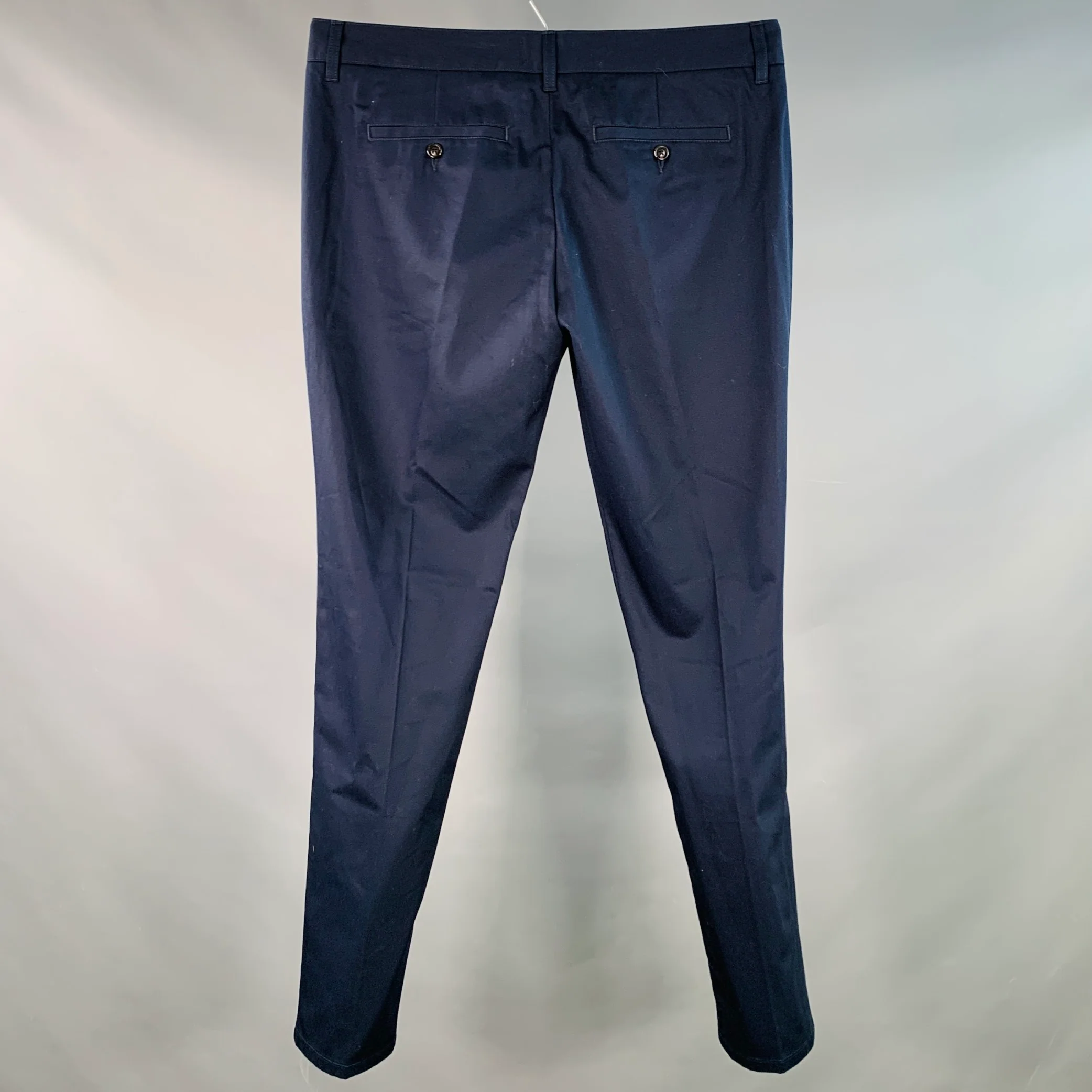 AMI by ALEXANDRE MATTIUSSI Size XL Navy Twill Cotton Flat Front Casual Pants - Image 2
