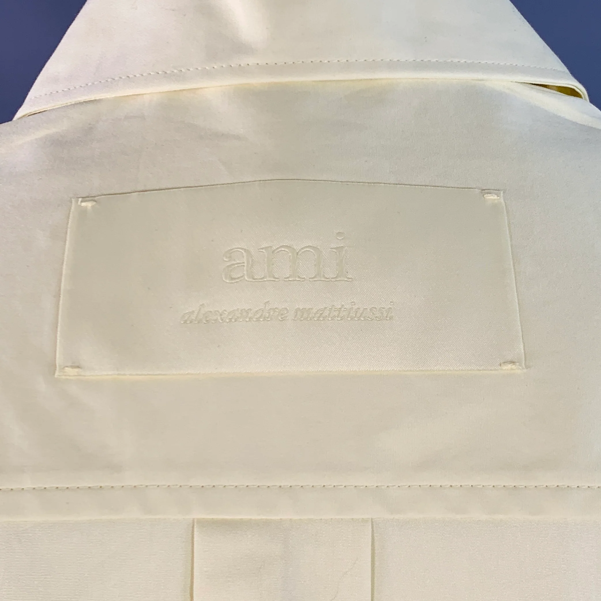 AMI by ALEXANDRE MATTIUSSI Size XS Butter Yellow Cotton Oversized Long Sleeve Shirt - Image 4