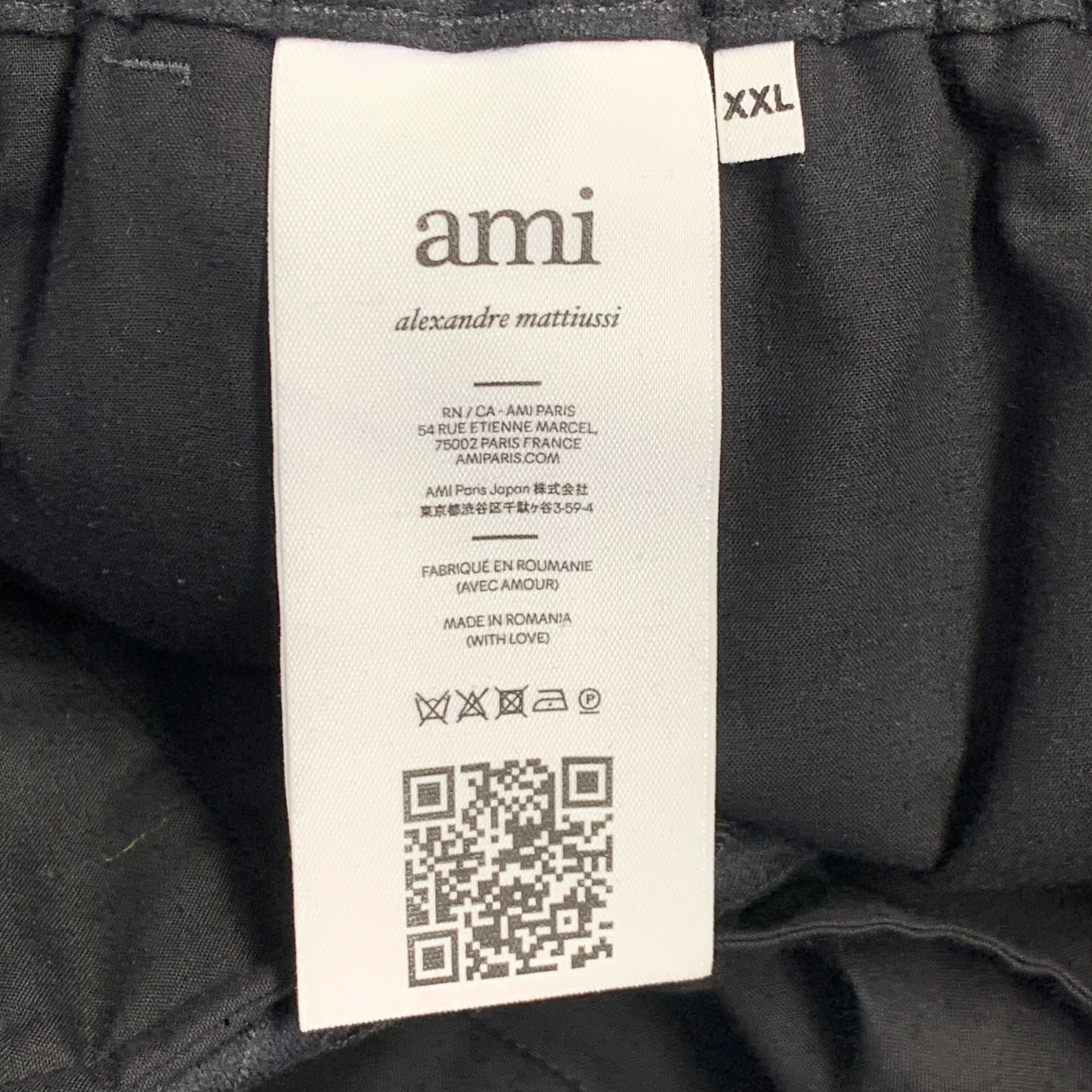 AMI by ALEXANDRE MATTIUSSI Size XXL Grey White Pinstripe Virgin Wool Dress Pants - Image 5