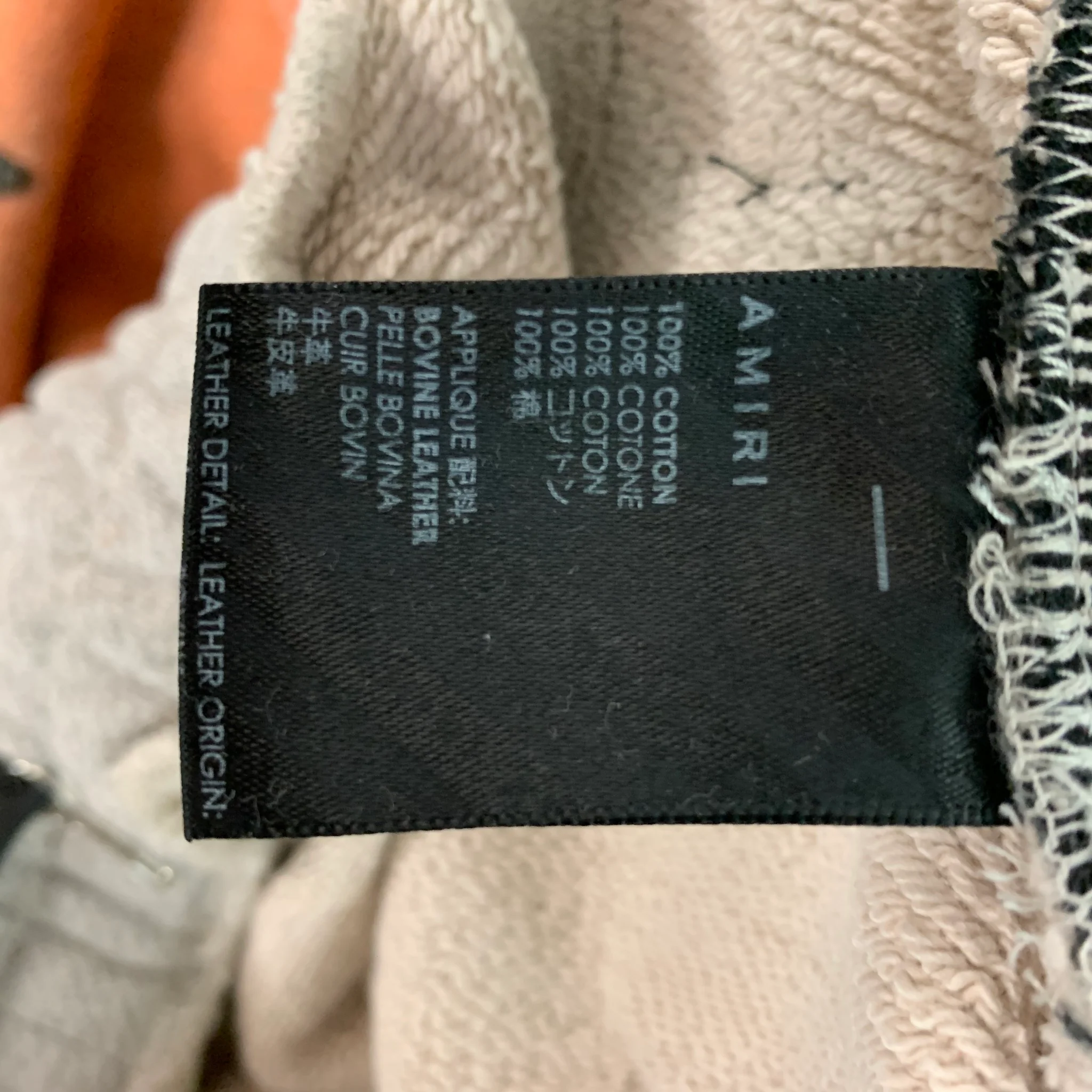 AMIRI Size L Orange Black Applique Stars Cotton Sweatpants - Casual Pants - Image 5