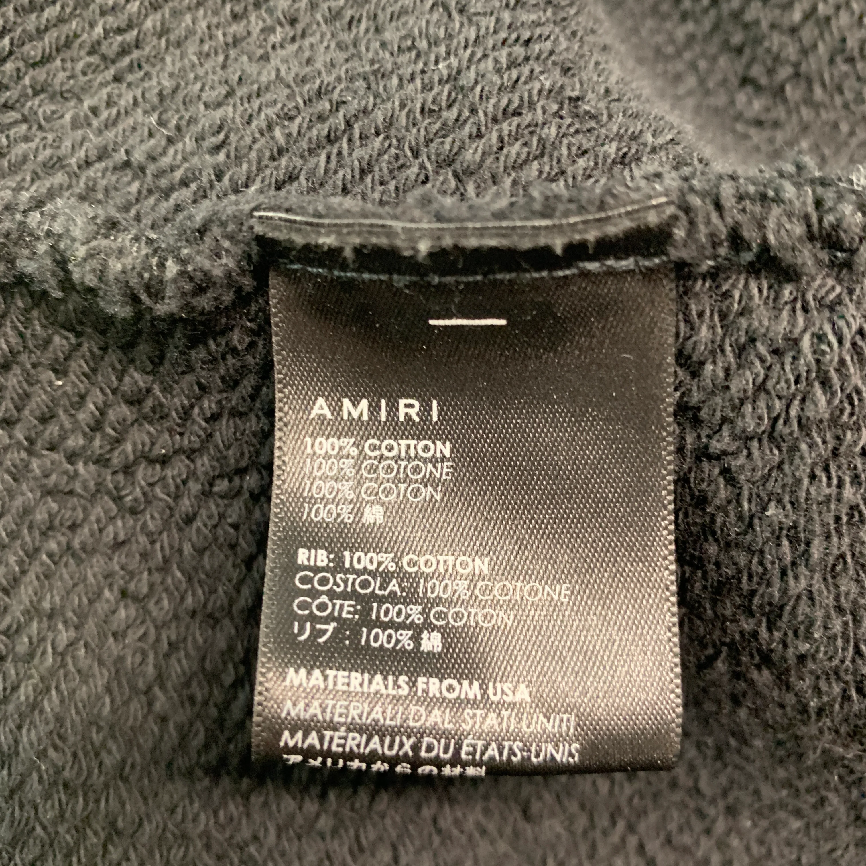 AMIRI Size XL Black Graphic Cotton Crew-Neck Sweatshirt - Image 6