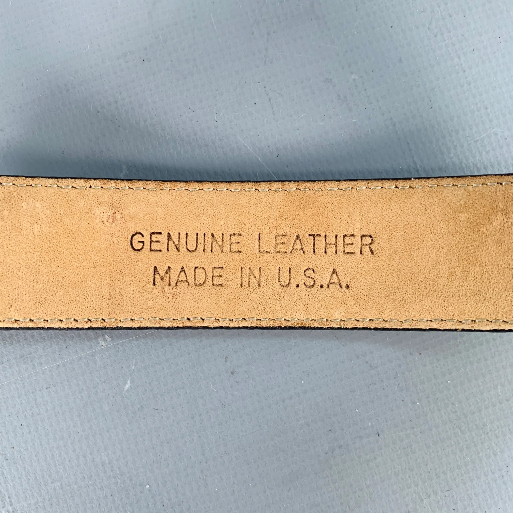 ANN TAYLOR Size S Brown Croc Embossed Leather Covered Buckle Belt - Image 6