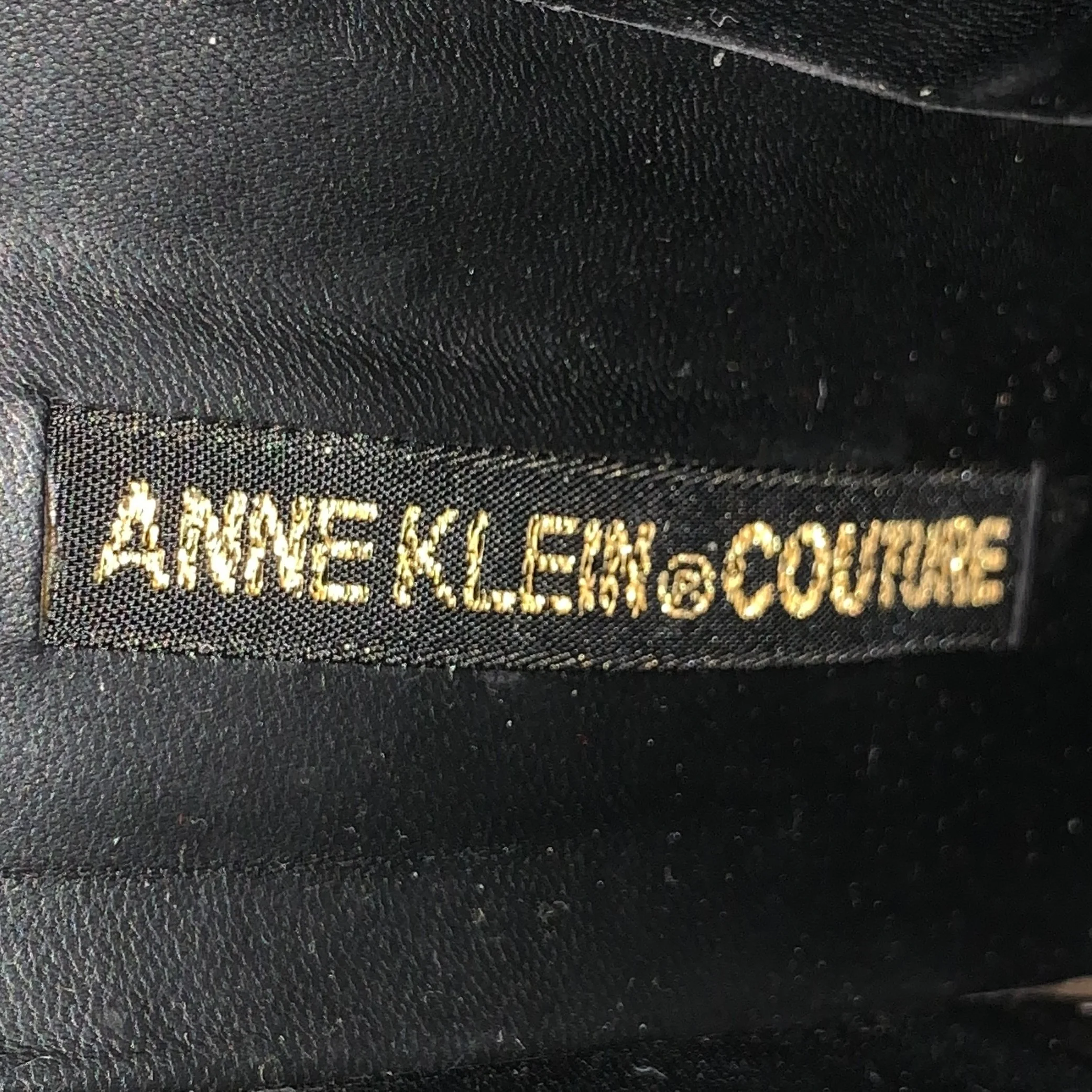 ANNE KLEIN Size 8 Black Velvet Cap Toe Lace-Up Boots - Image 7