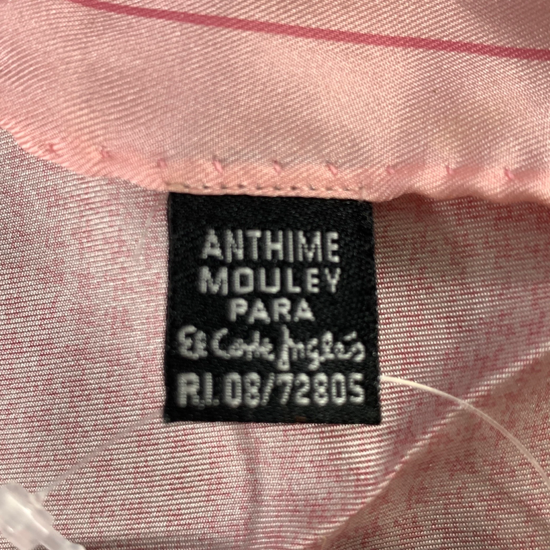 ANTHIME MOULEY Pink Mixed Pattern Silk Pocket Square - Image 5