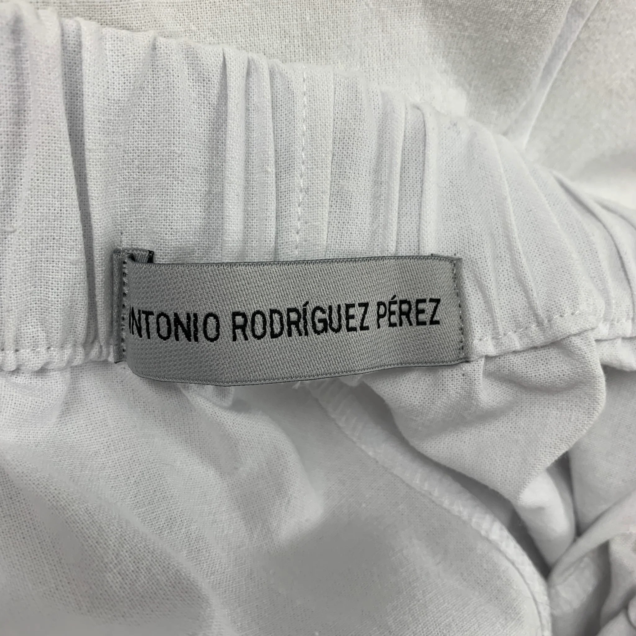 ANTONIO RODRIGUEZ PEREZ Size M White Cotton Drop-Crotch Shorts - Image 4