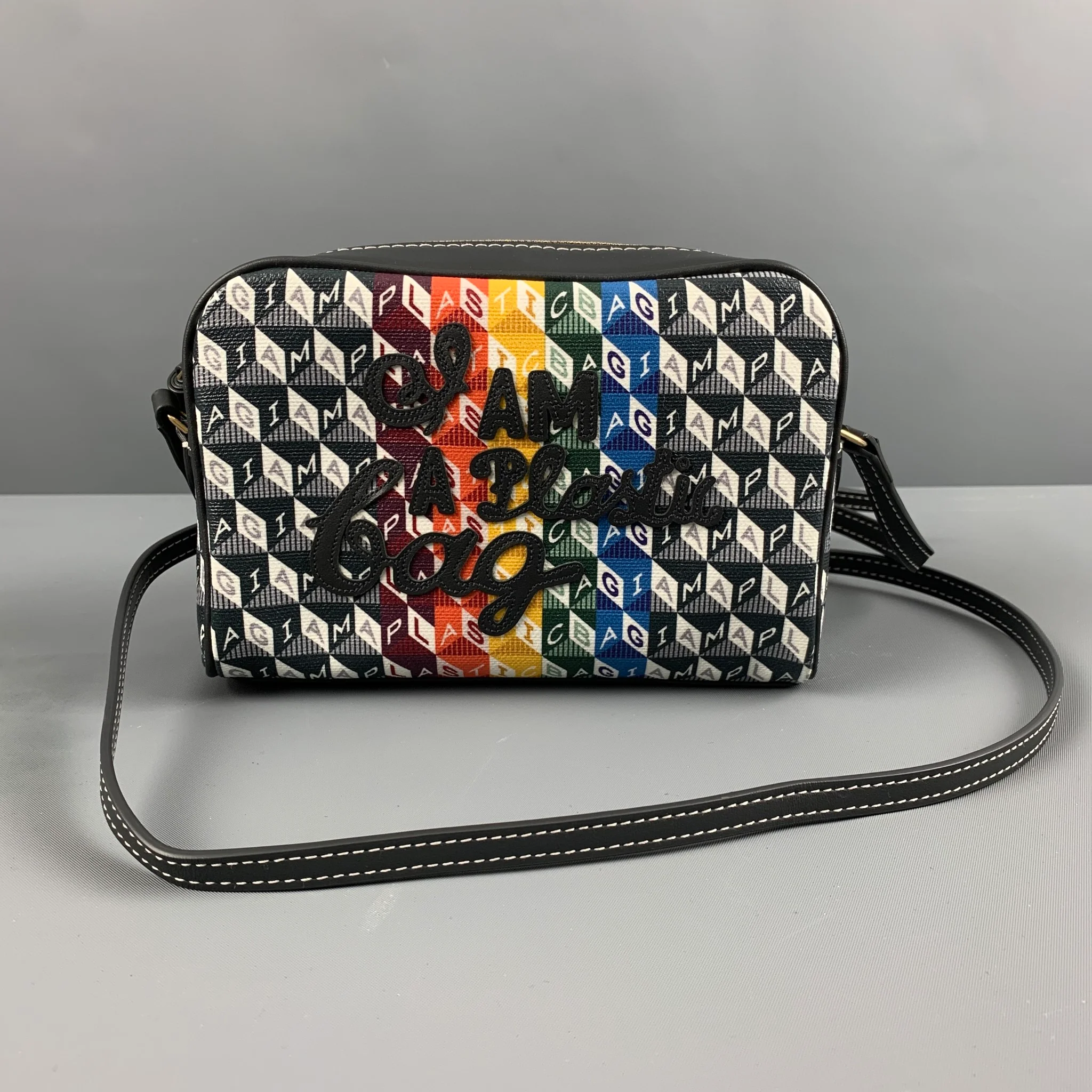 ANYA HINDMARCH Grey Multi-Color Cross Body Handbag
