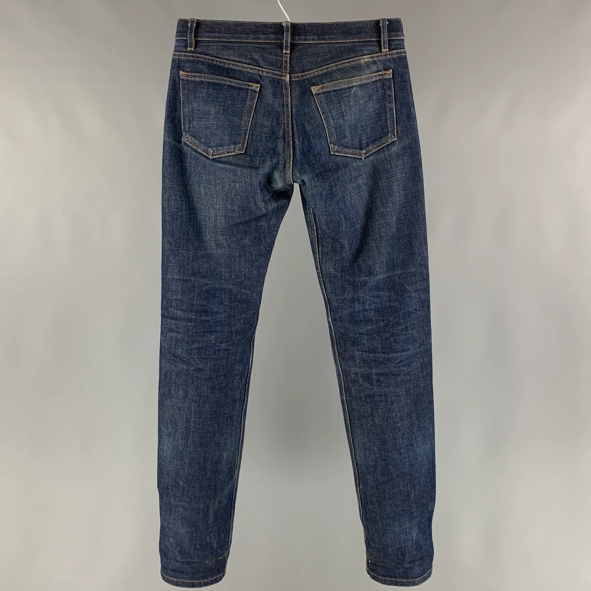 APC Size 26 Blue Cotton Distressed Button Down Jeans - Image 2