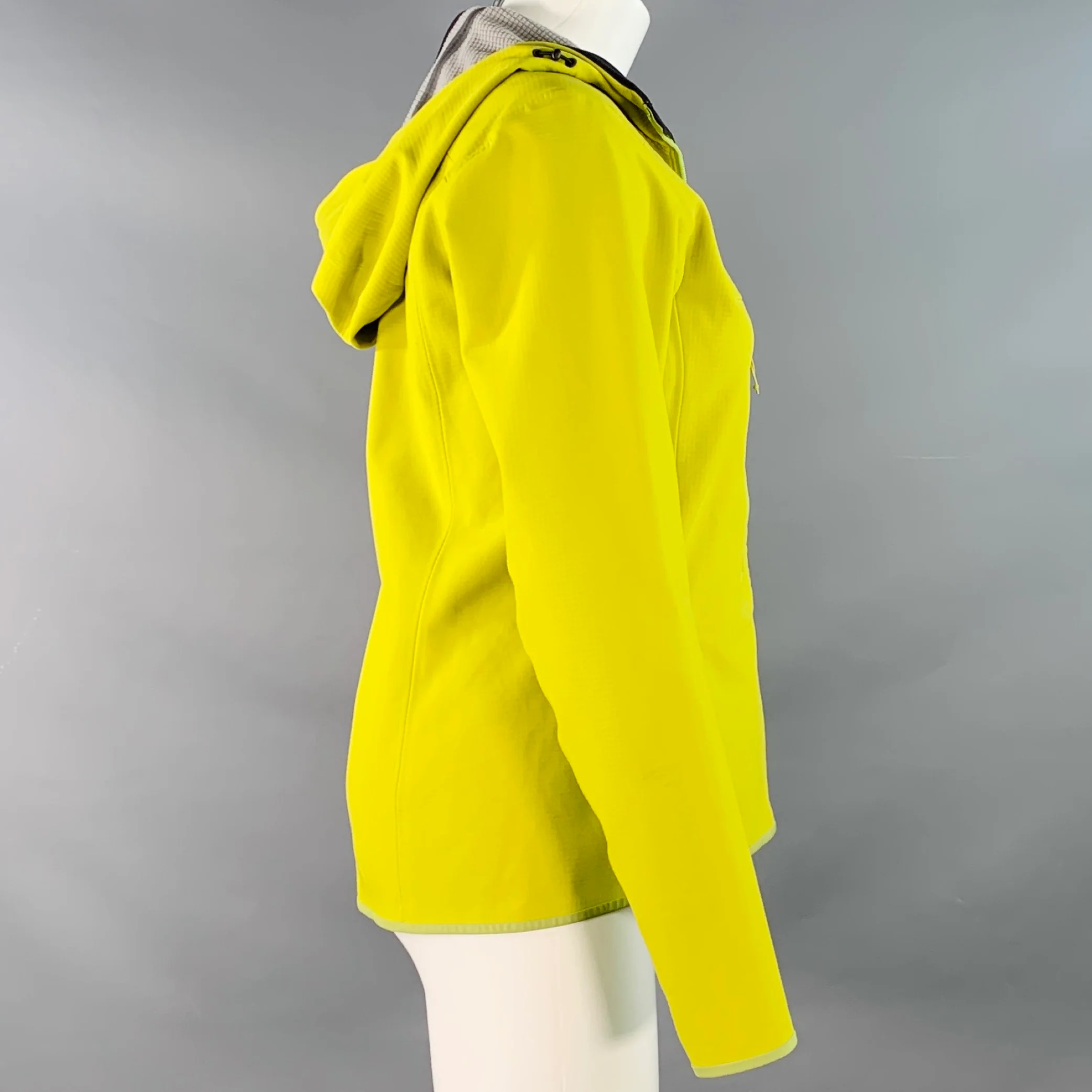 ARCTERYX Size S Yellow Chartreuse Nylon Hooded Zip Up Jacket - Image 2