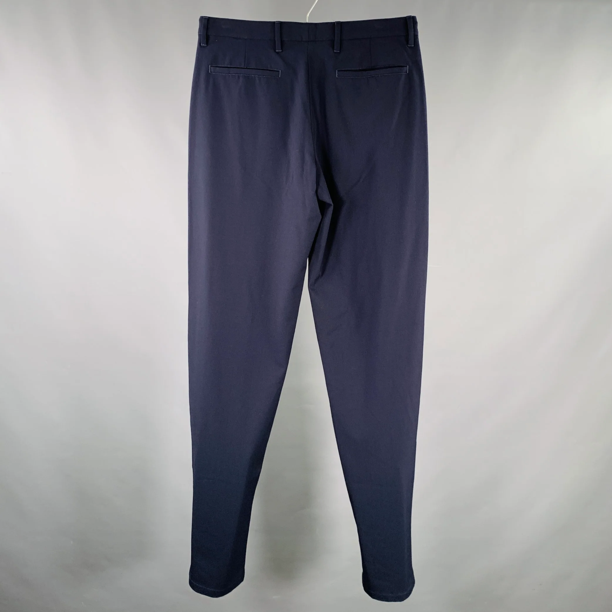 ARMANI COLLEZIONI Size 30 Navy Polyester Blend Zip Up Dress Pants - Image 3
