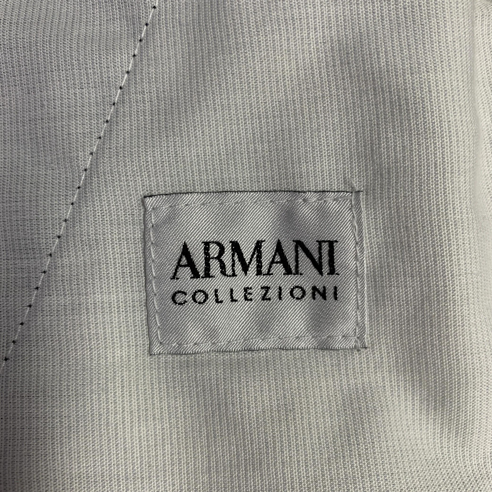 ARMANI COLLEZIONI Size 34 Black Grey Flat Front Dress Pants - Image 4