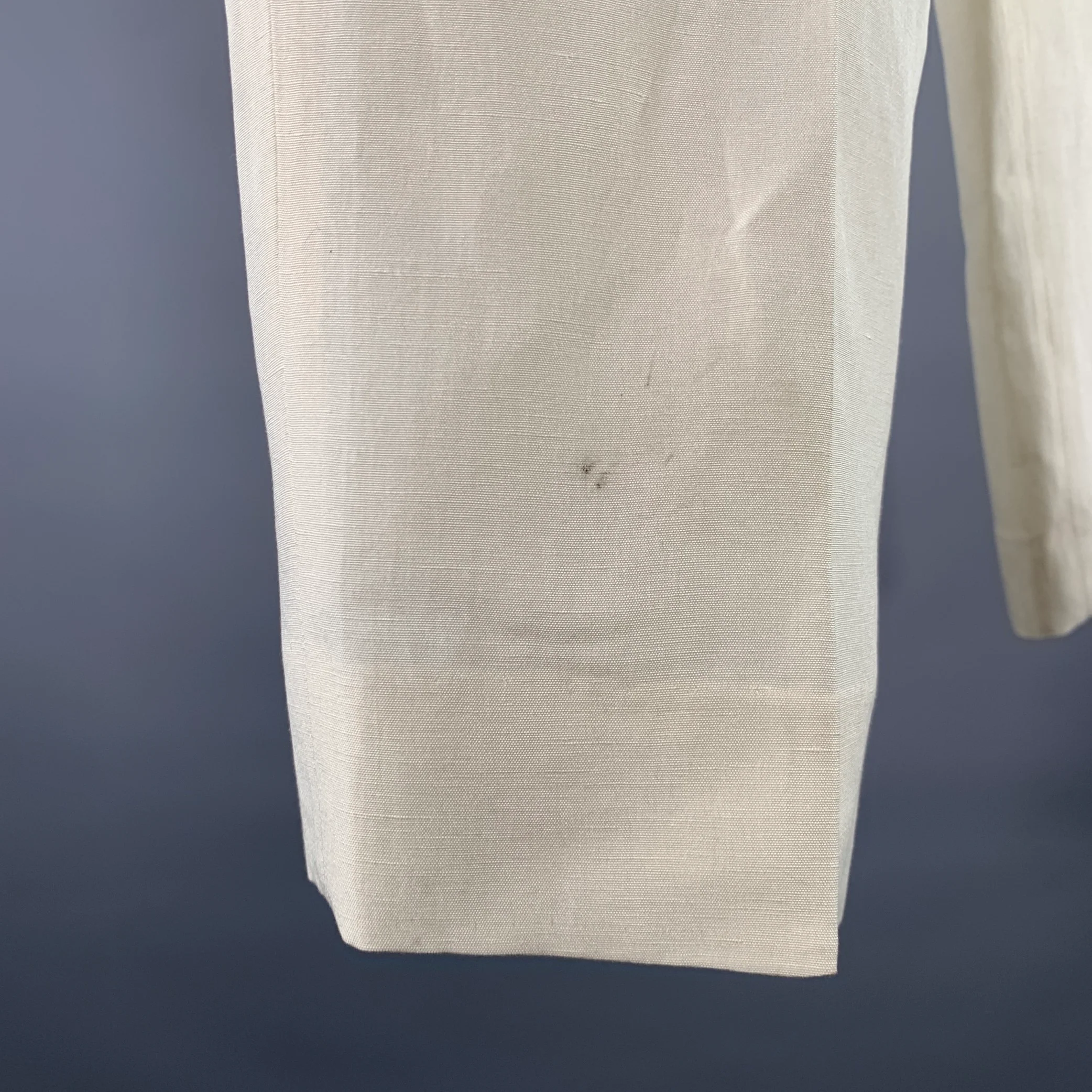ARMANI COLLEZIONI Size 38 Cream Linen Silk Relaxed Fit Casual Pants - Image 5