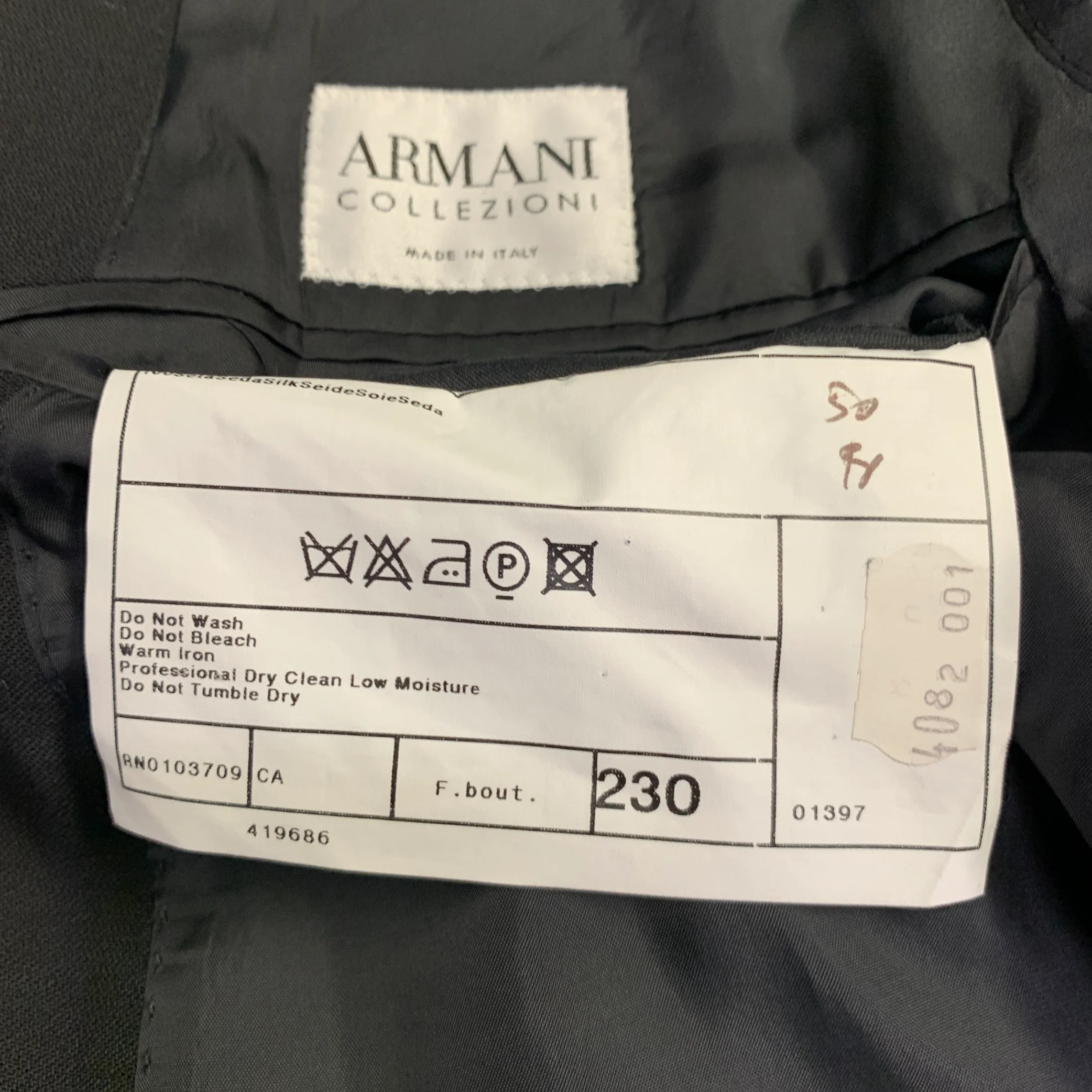 ARMANI COLLEZIONI Size 40 Black Wool Shawl Collar Tuxedo - Image 11