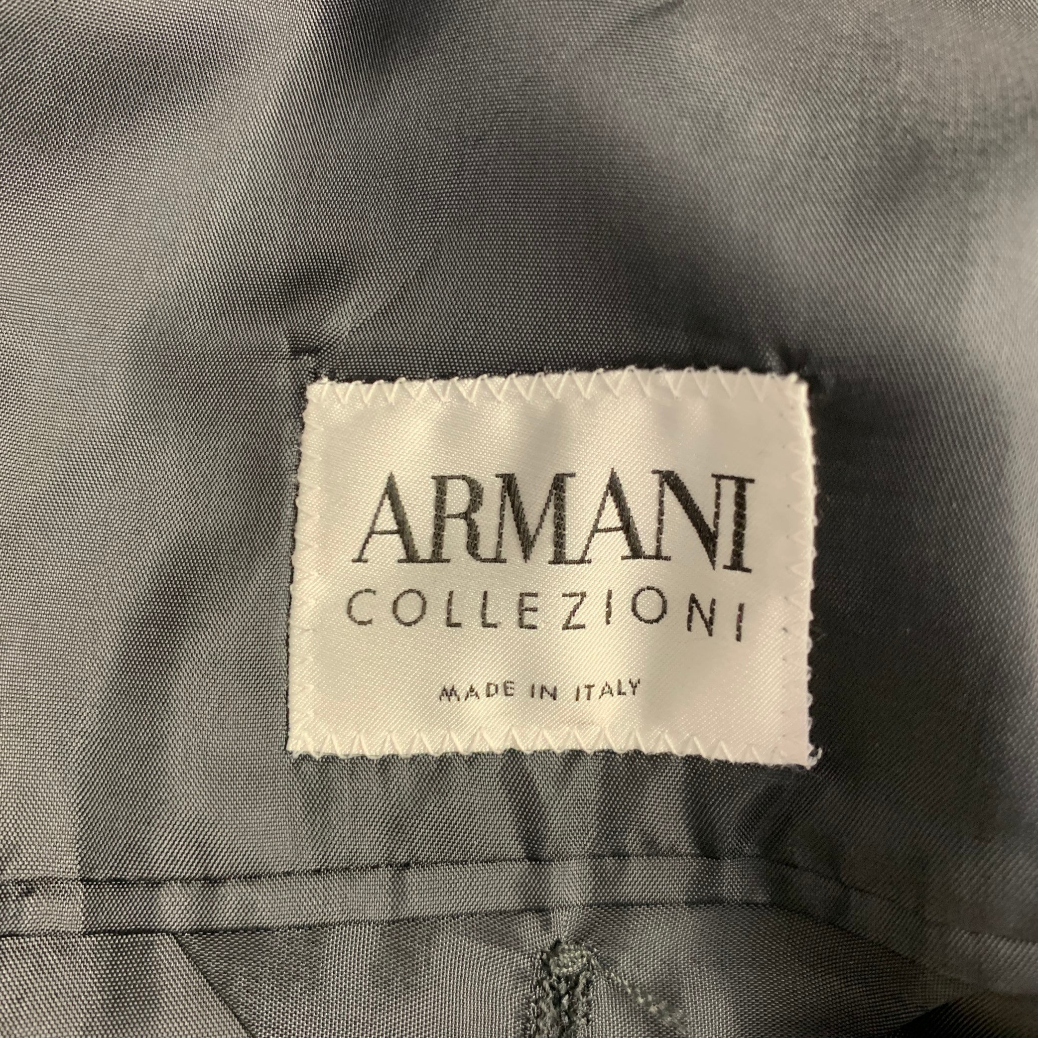 ARMANI COLLEZIONI Size 40 Brown White Heather Sport Coat - Image 5