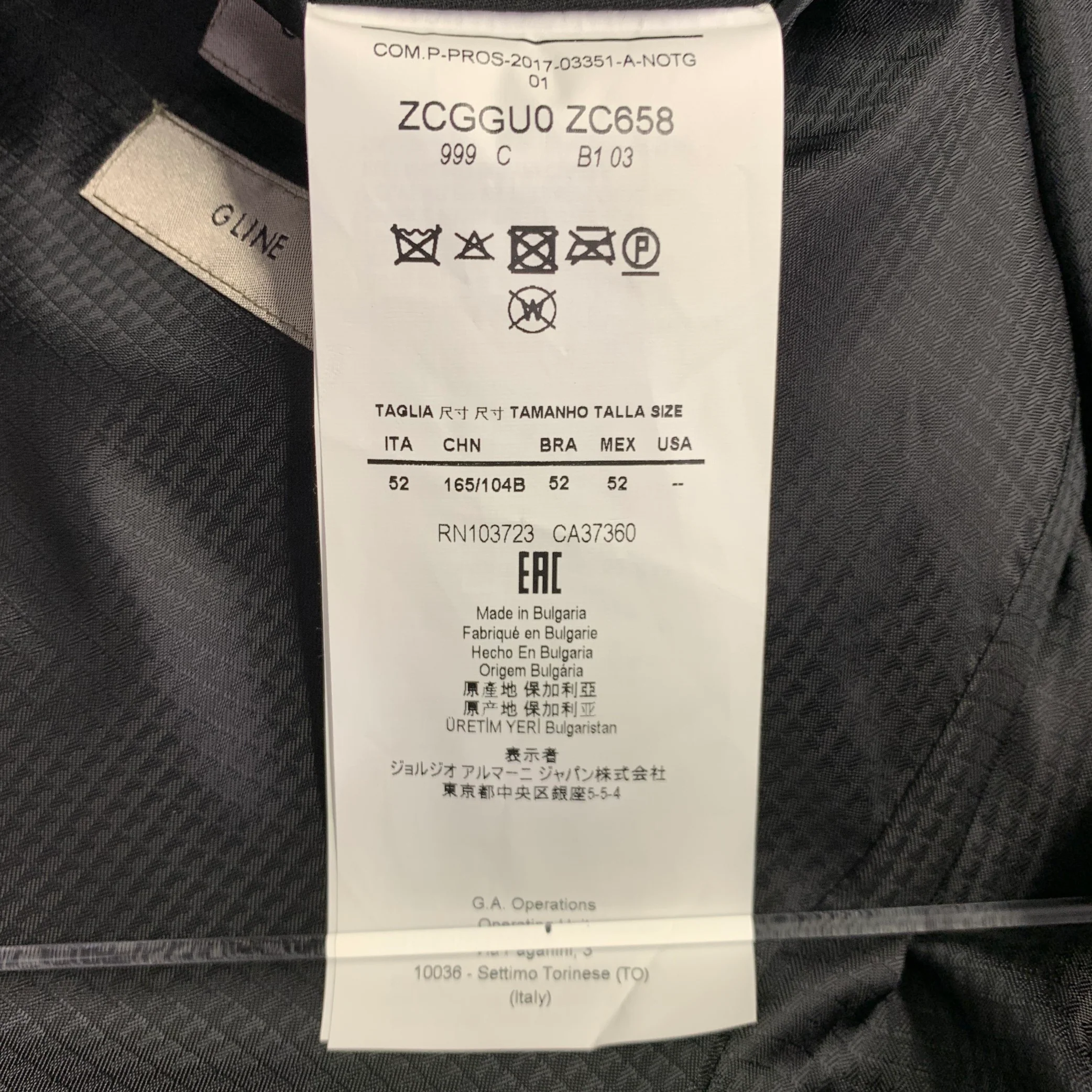 ARMANI COLLEZIONI Size 42 Black Velvet Wood Grain Polyester Sport Coat - Image 11