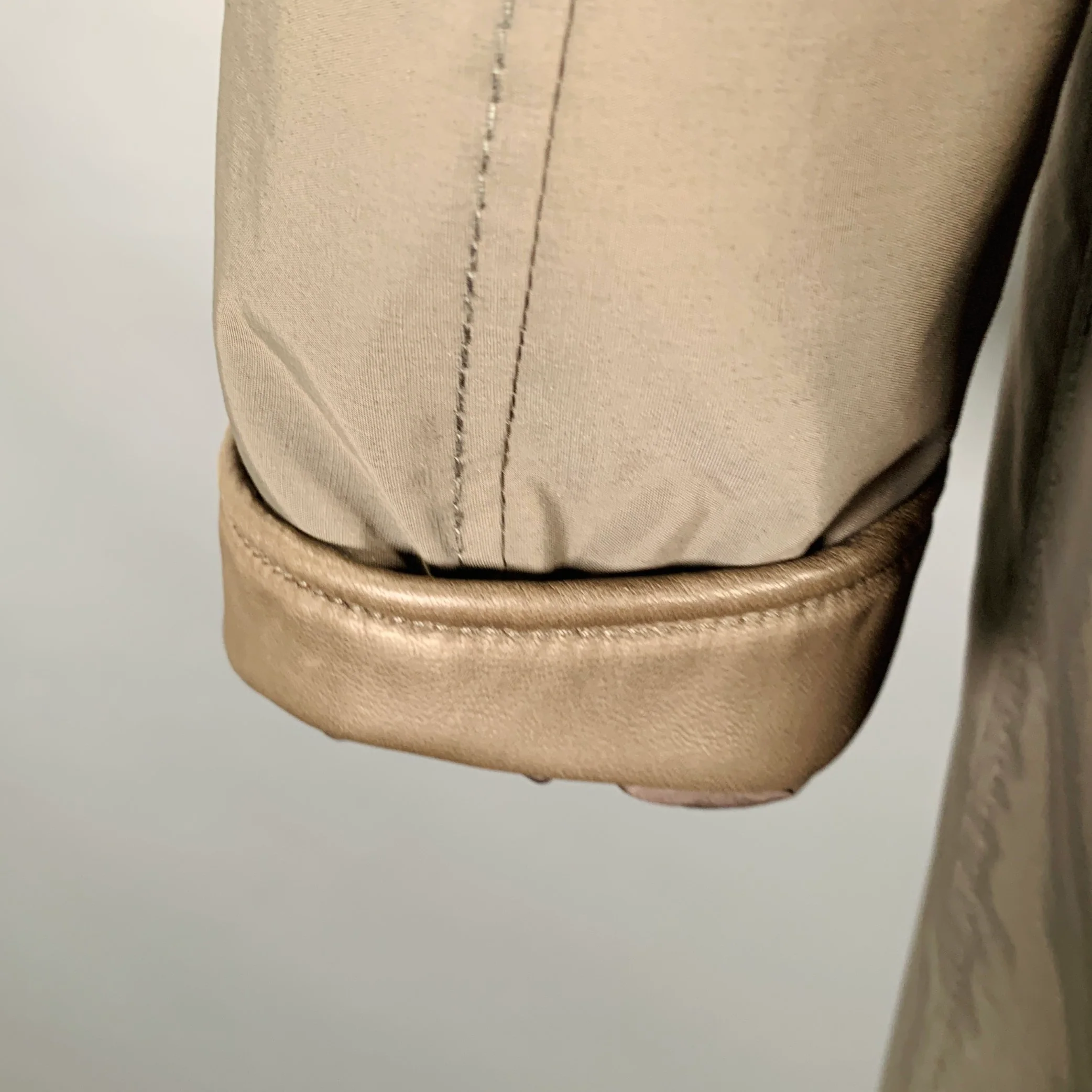 ARMANI COLLEZIONI Size 44 Grey Polyamide Cotton Coat - Image 5