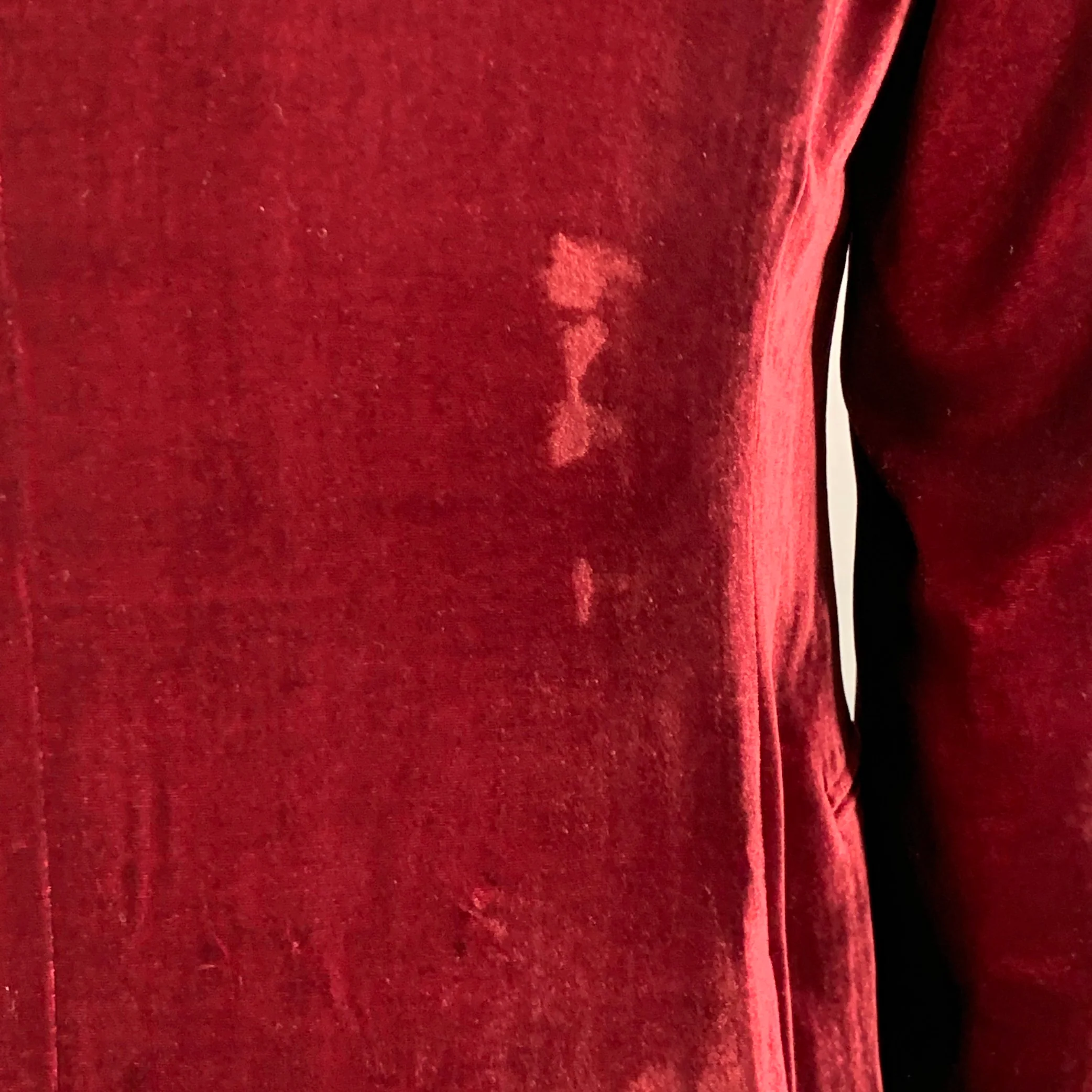 ARMANI COLLEZIONI Size 46 Long Burgundy Velvet Rayon Silk Sport Coat - Image 6
