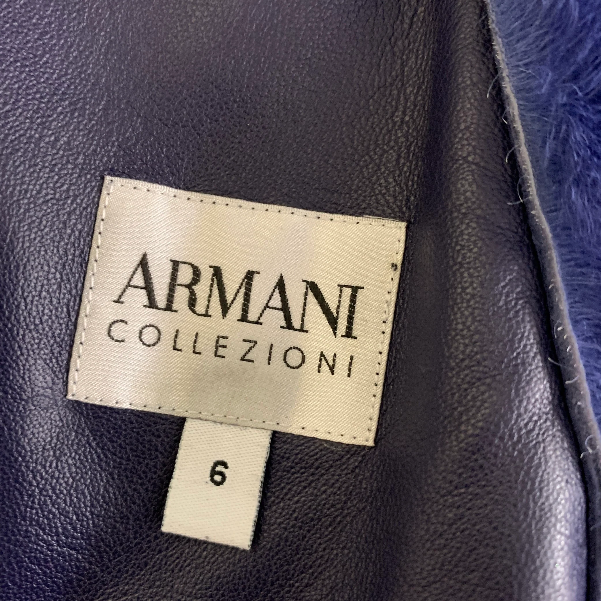 ARMANI COLLEZIONI Size 6 Purple Lavender Shearling UMGO3P UMPO2 Sheepskin Coat - Image 4