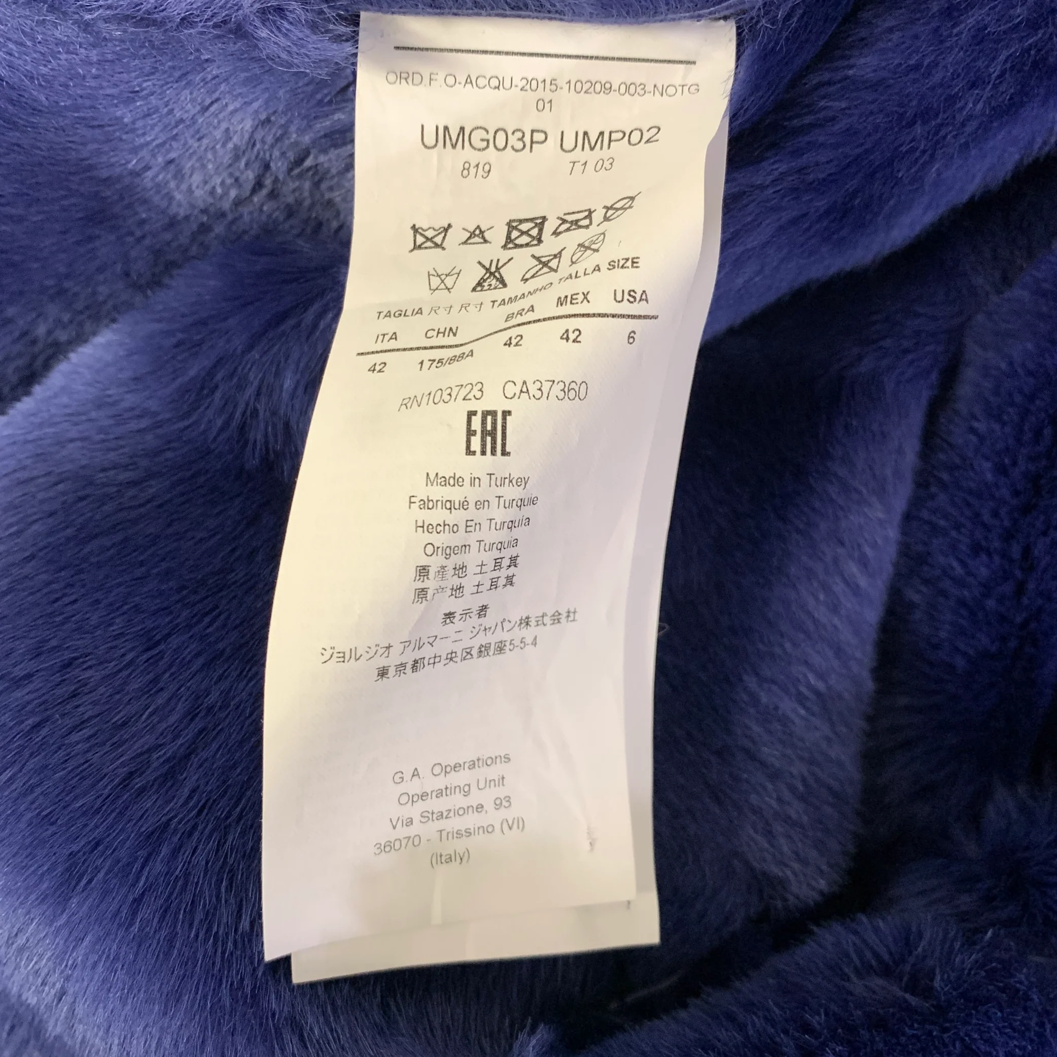 ARMANI COLLEZIONI Size 6 Purple Lavender Shearling UMGO3P UMPO2 Sheepskin Coat - Image 5