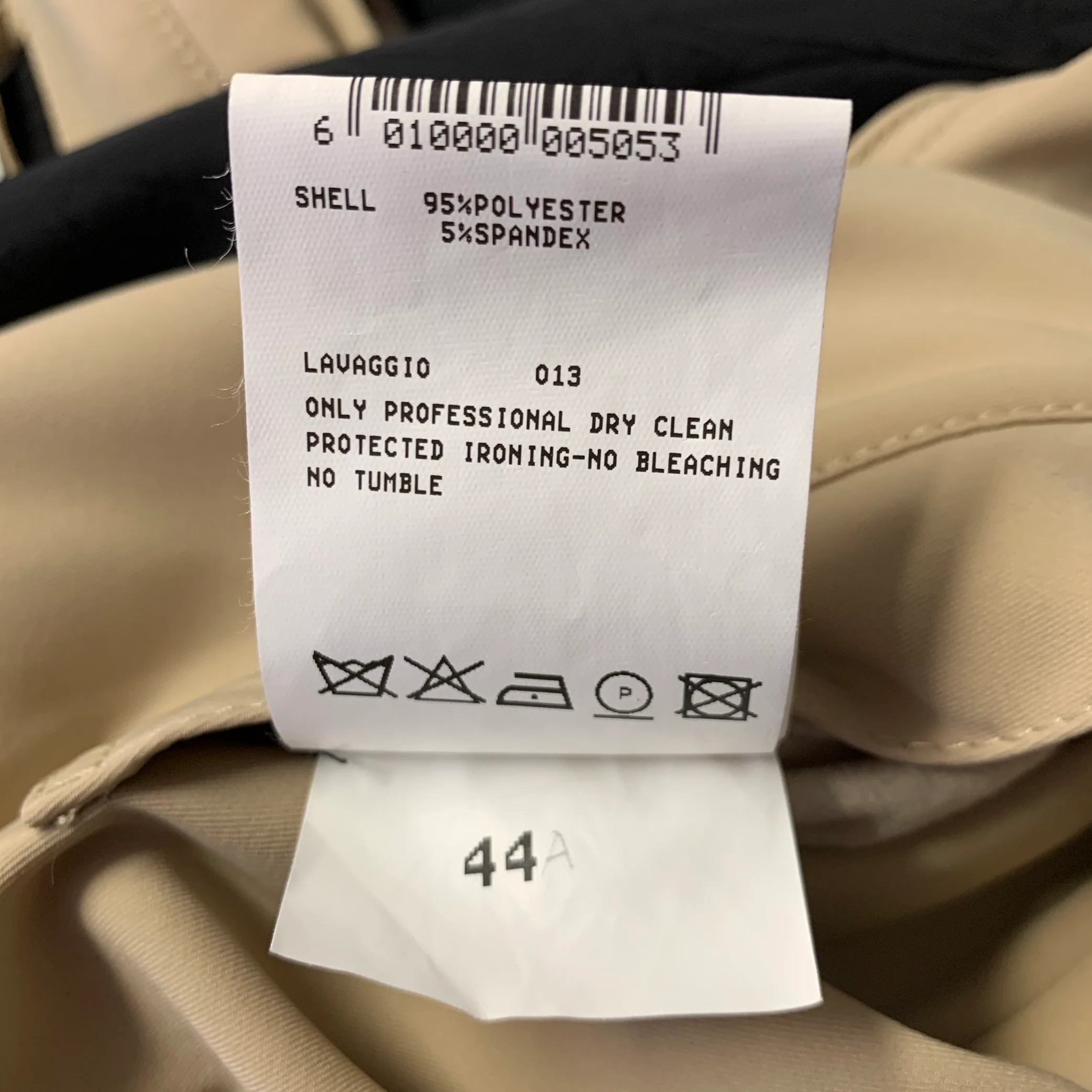 ARMANI COLLEZIONI Size M Tan Polyester Blend Harrington Coat - Image 8