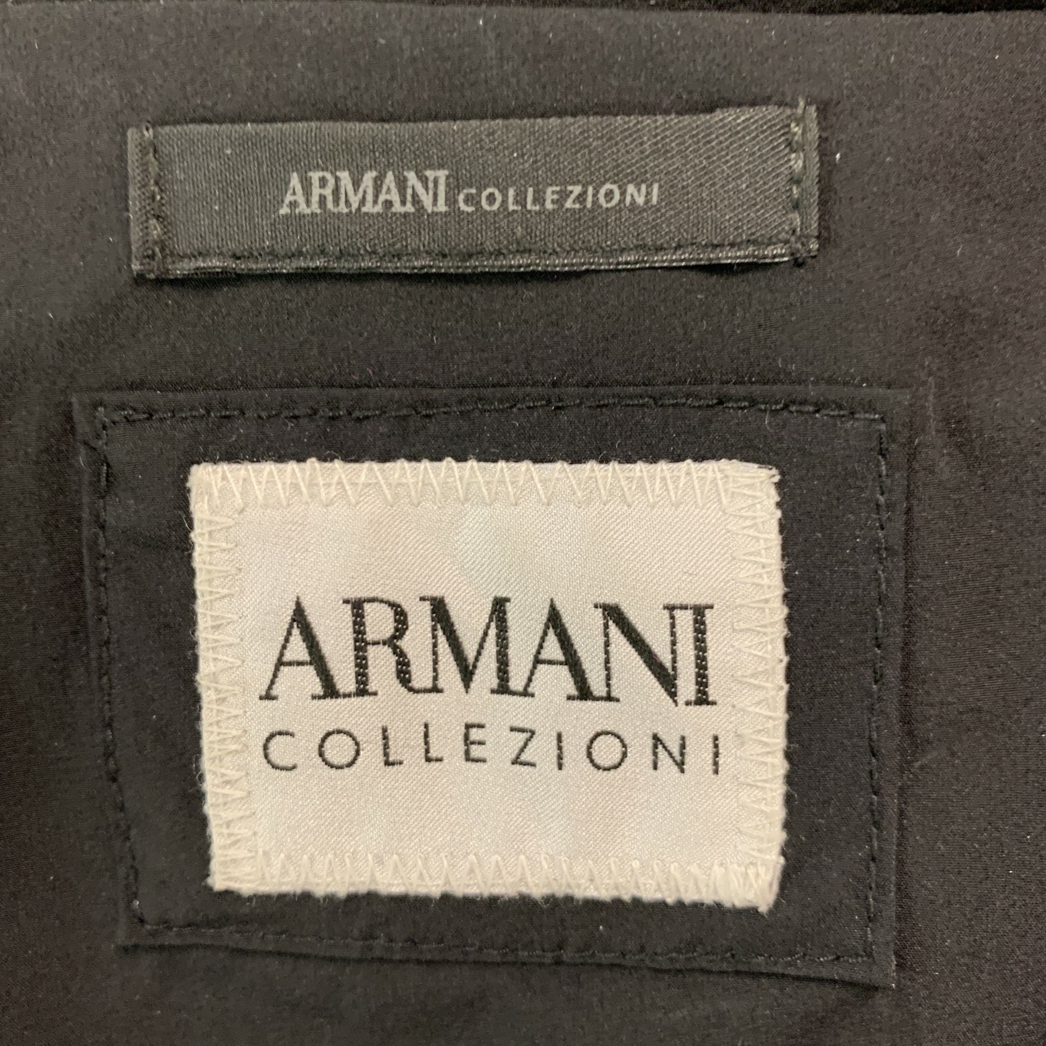 ARMANI COLLEZIONI Size S Black Poliammide Windbreaker Jacket - Image 5