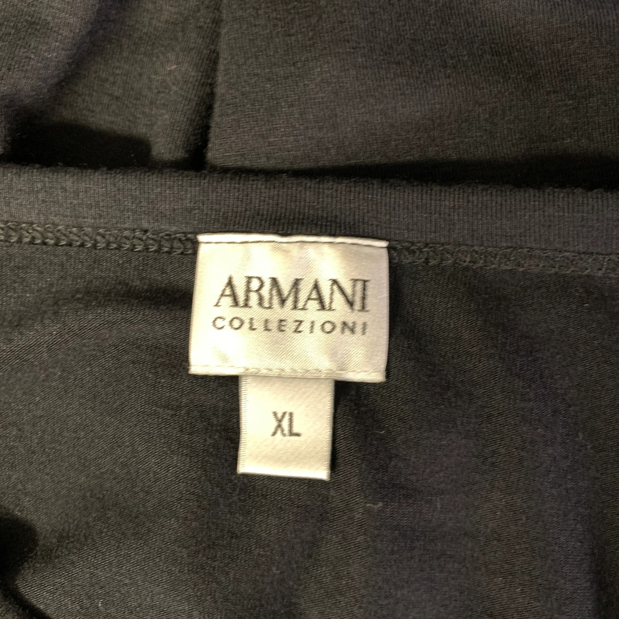 ARMANI COLLEZIONI Size XL Black Solid Lightweight T shirt - Image 4