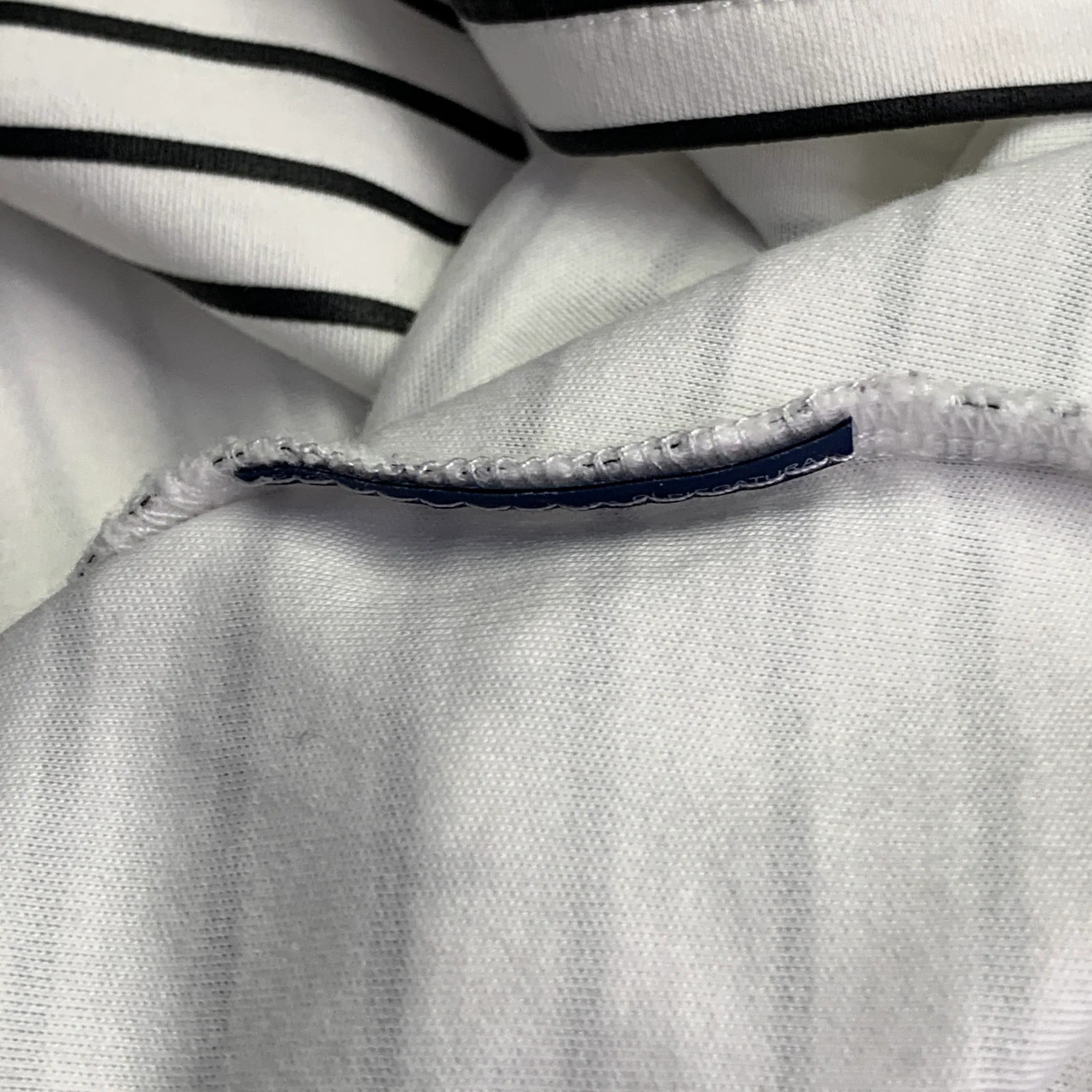 ARMANI JEANS Size XXL White Black Jersey Stripe Short Sleeve T-shirt - Image 7