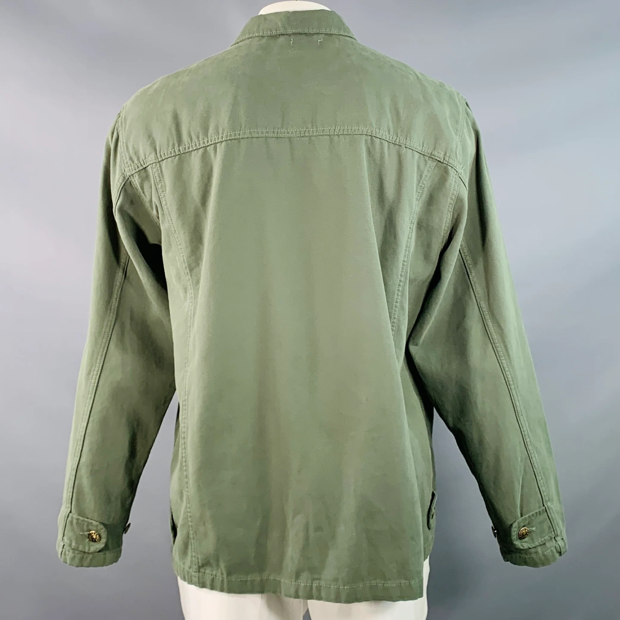 ARMOR-LUX Size XXL Sage Green Cotton Chore Coat - Image 3