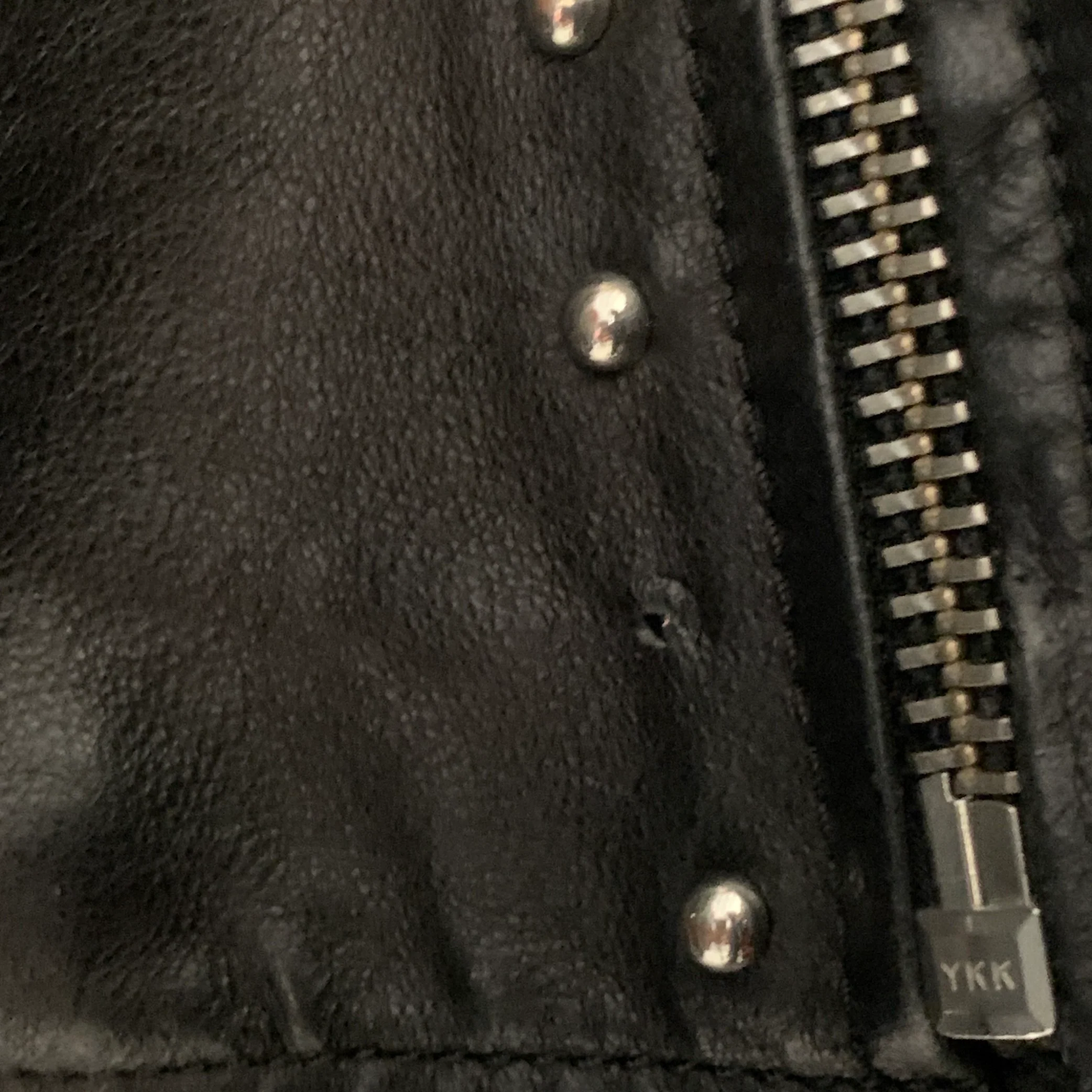ART COMES FIRST Size XS Black Studded Leather Biker Jacket - Image 8