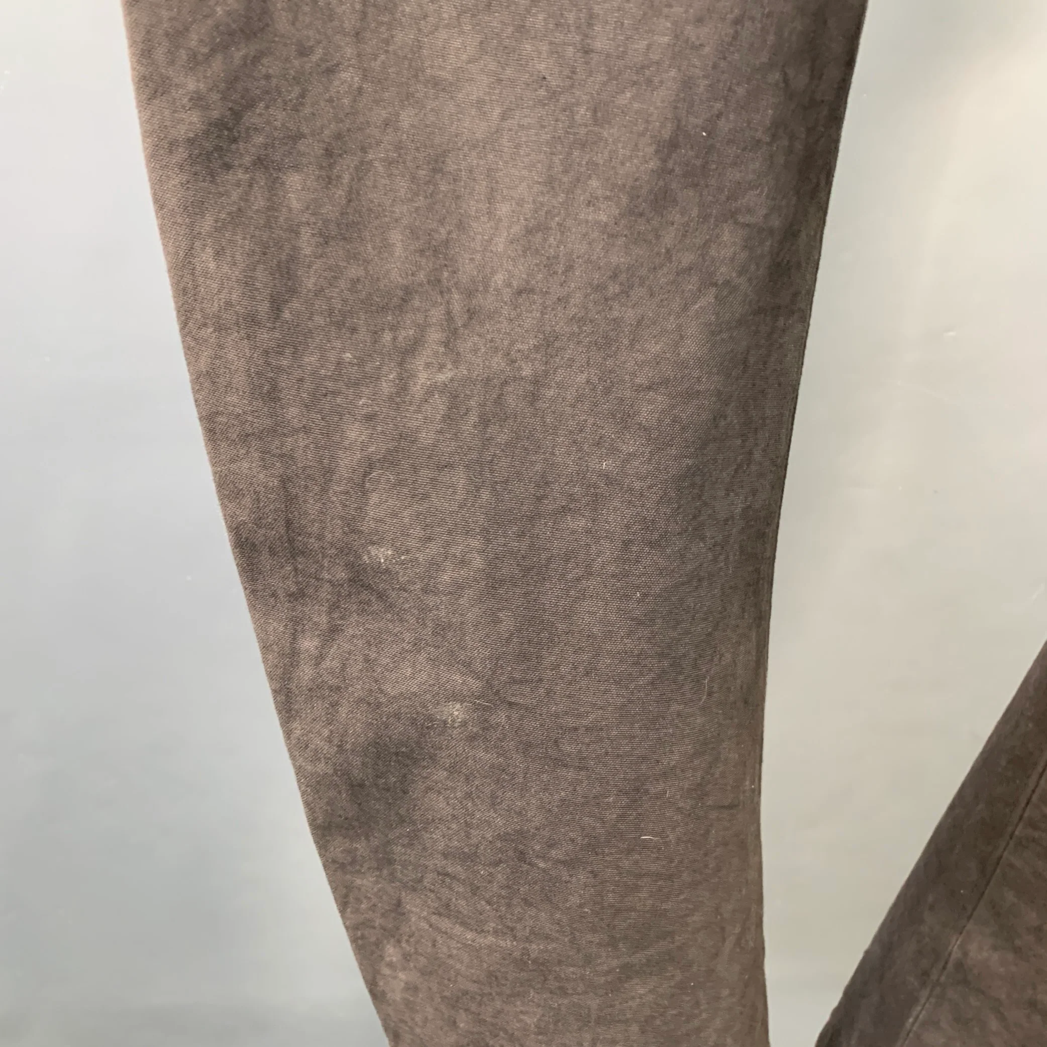 ATTACHMENT Size 34 Brown Cotton Blend Side Tabs Straight Casual Pants - Image 7