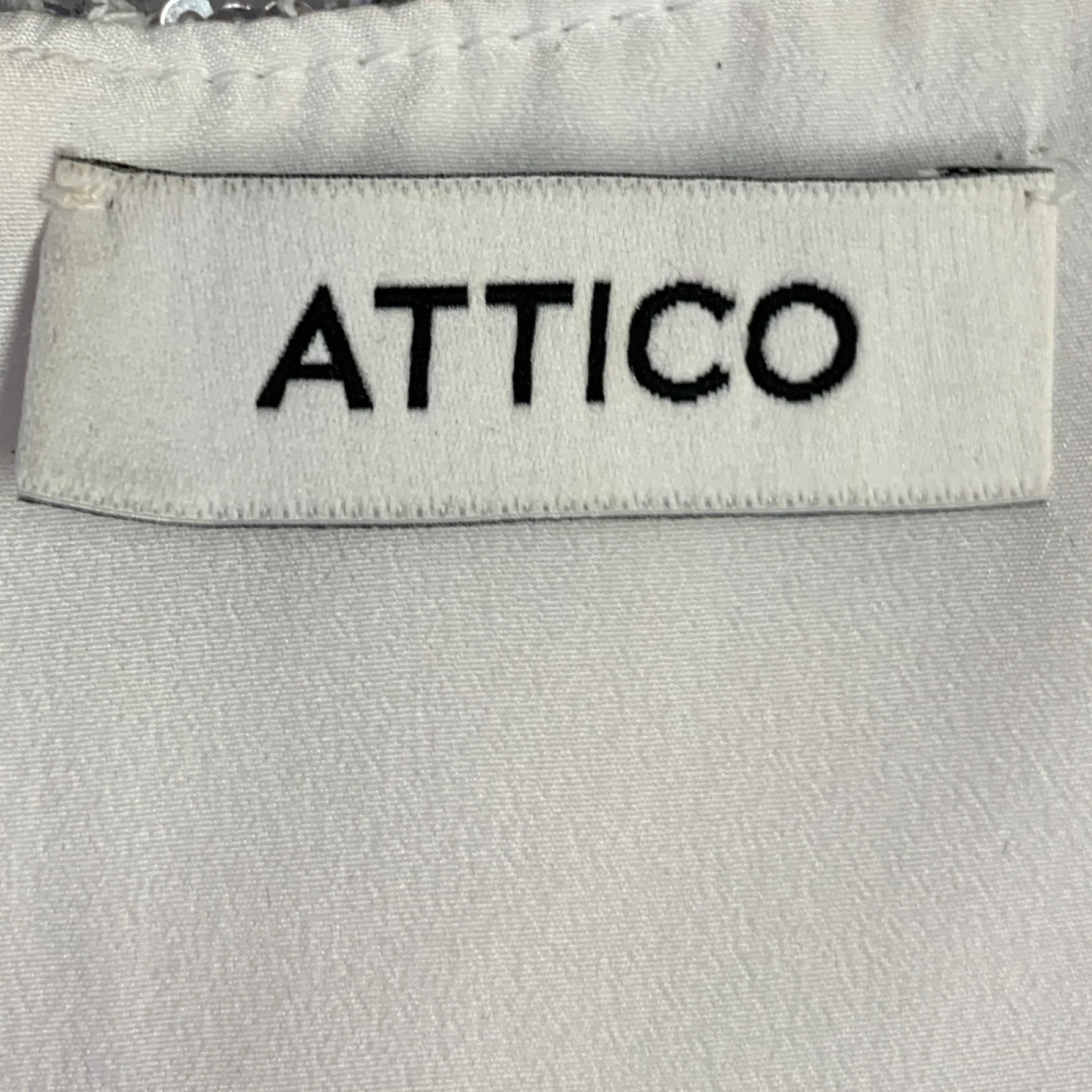 ATTICO Size 6 Silver Polyamide Sequined Strapless Dress Top - Image 4
