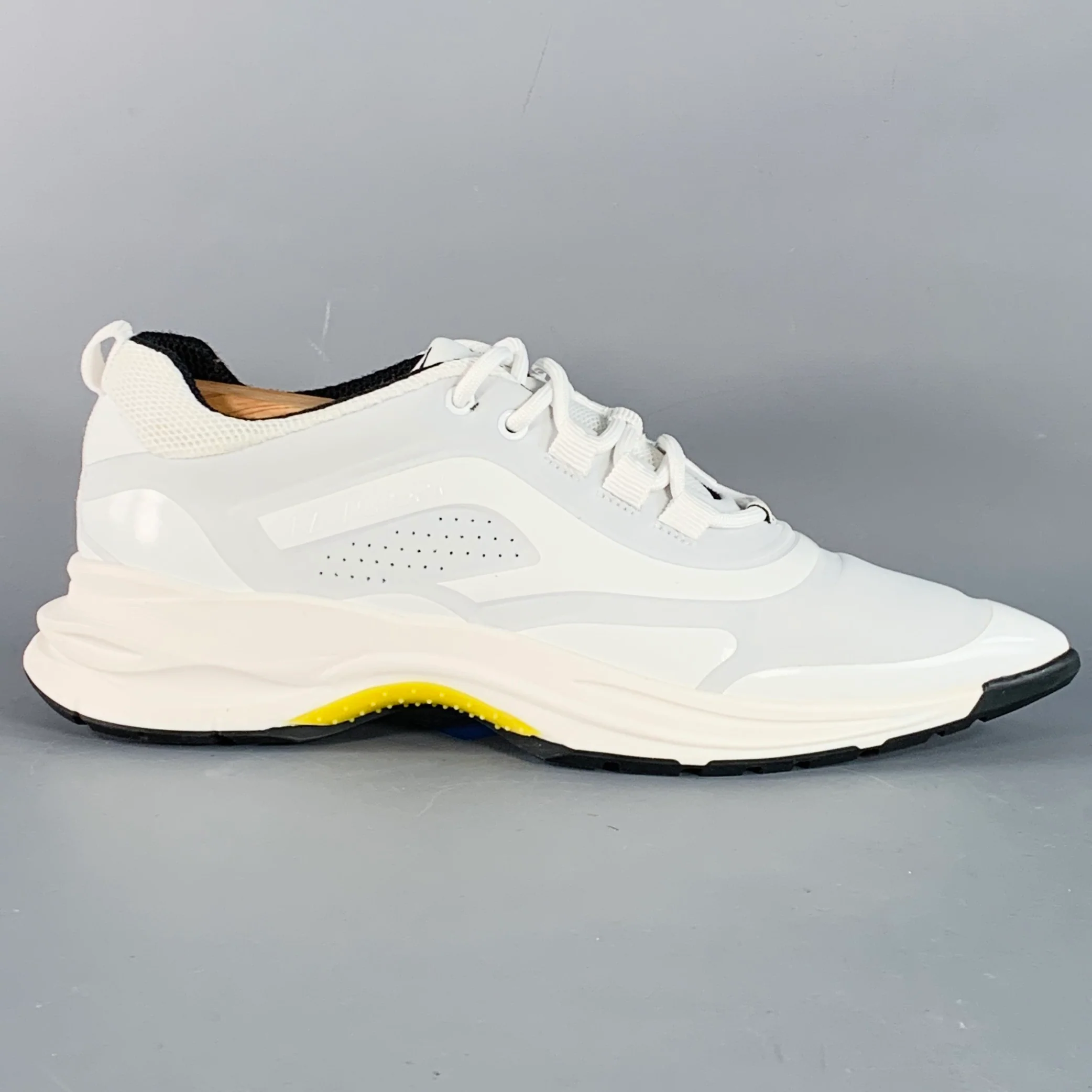 AZ FACTORY Size 10 White Mixed Materials Pointed Toe Sneakers - Image 2