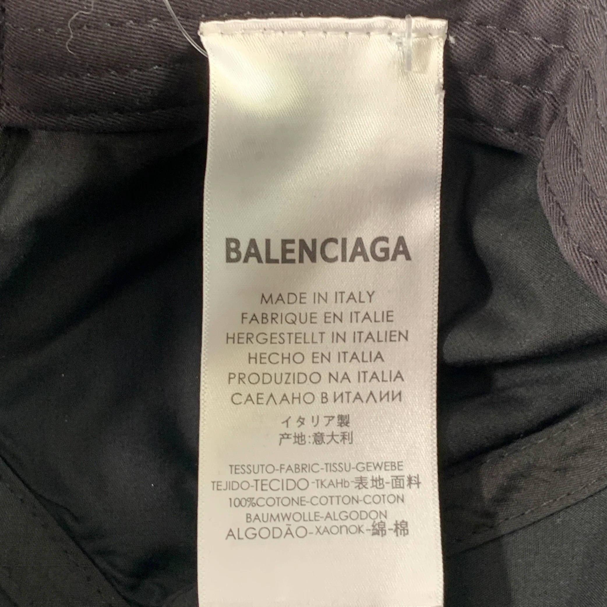 BALENCIAGA Black White Cotton Embroidered Logo Baseball Cap Hat - Image 6