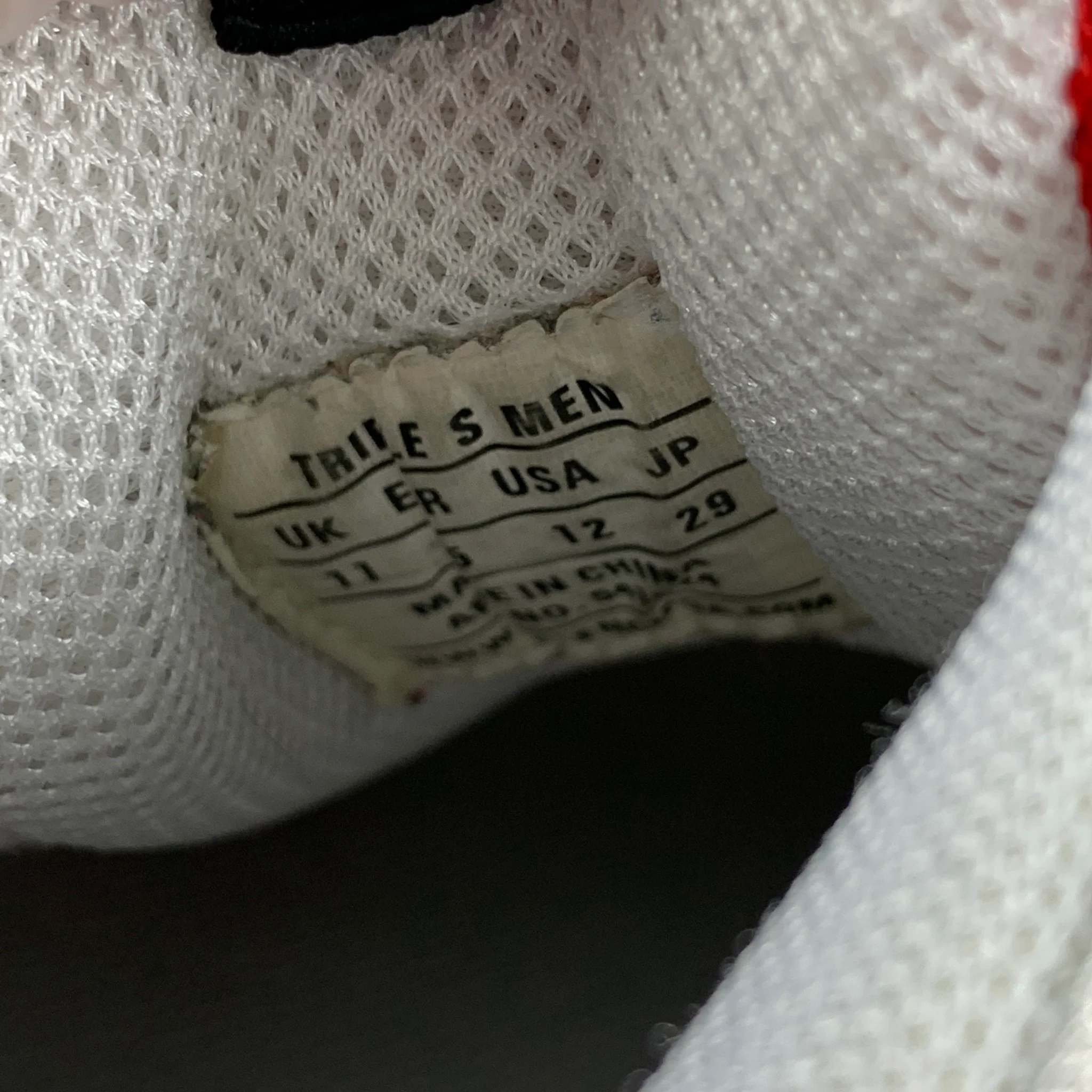 BALENCIAGA Size 12 White Red Mixed Materials Lace Up Triple S Sneakers - Image 7