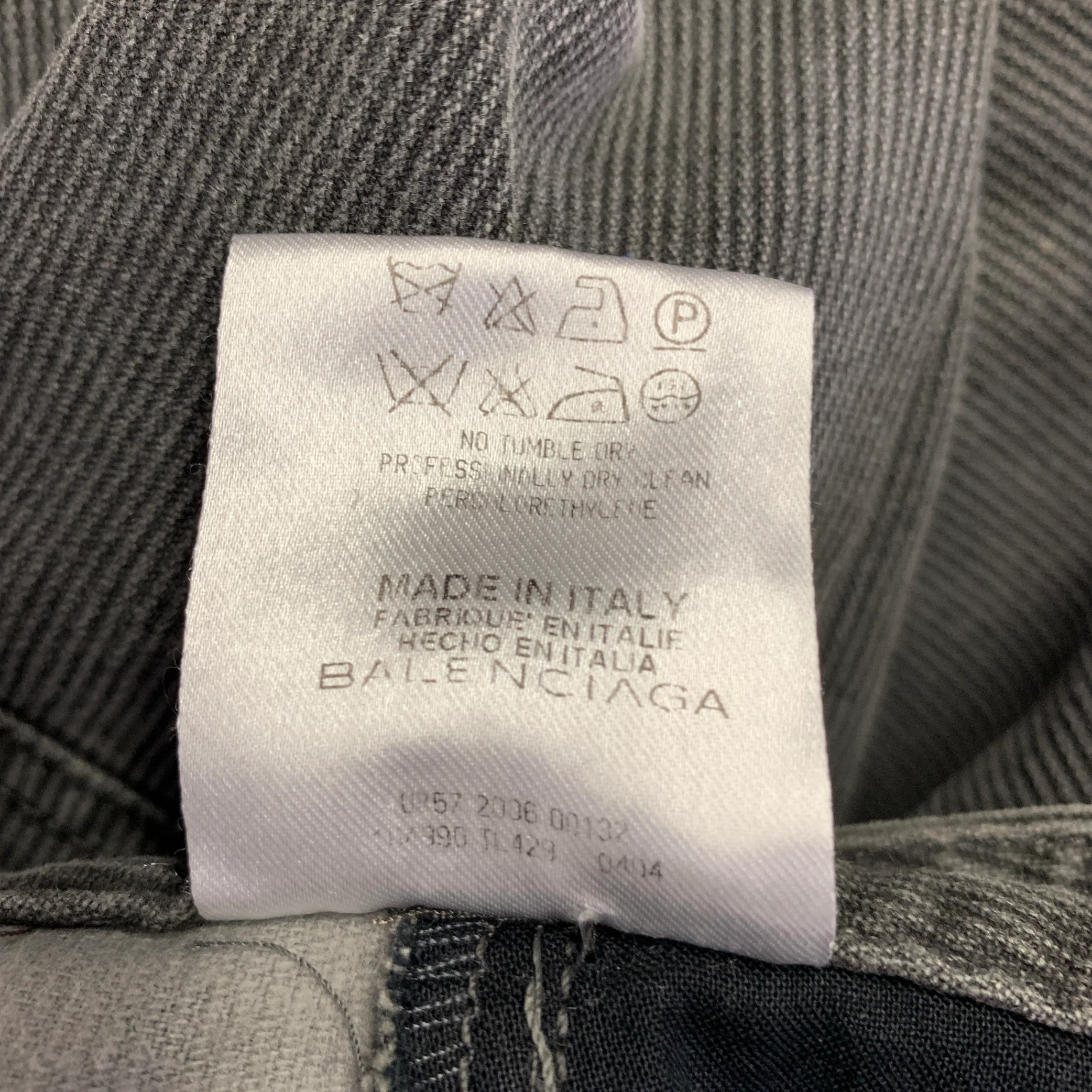 BALENCIAGA Size 36 Grey Corduroy Cotton Jean Cut Casual Pants - Image 5