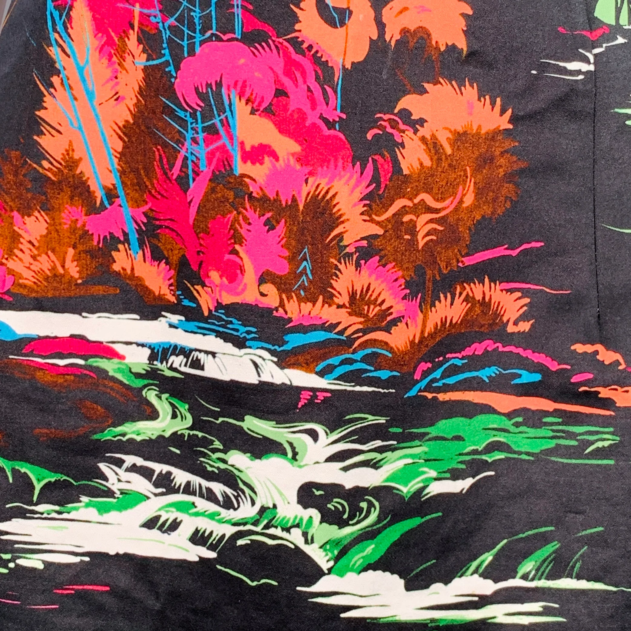 BALENCIAGA Size 4 Black Multi Color Cotton Floral Sleeveless Cocktail Dress - Image 2