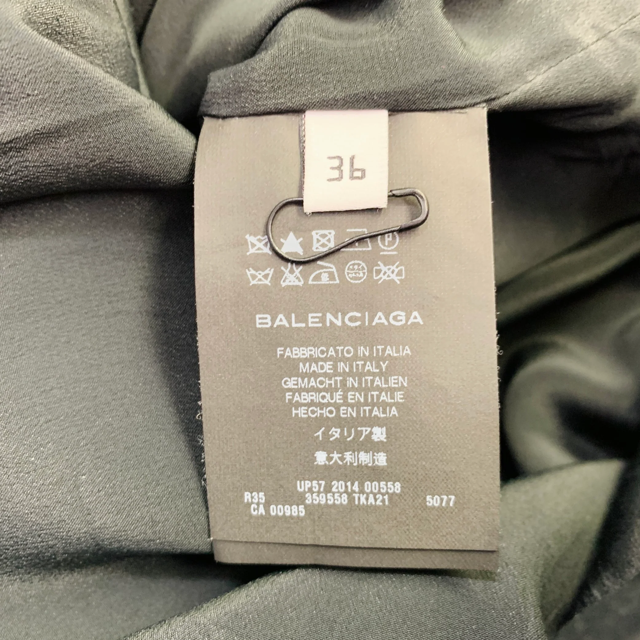 BALENCIAGA Size 4 Black Multi Color Cotton Floral Sleeveless Cocktail Dress - Image 7
