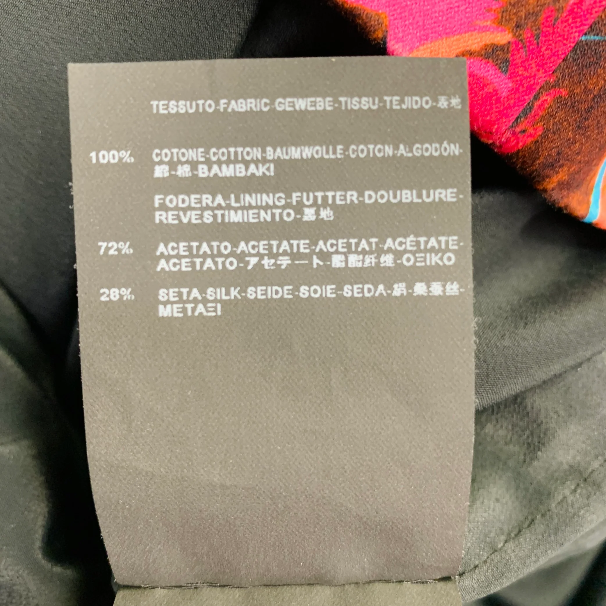 BALENCIAGA Size 4 Black Multi Color Cotton Floral Sleeveless Cocktail Dress - Image 8