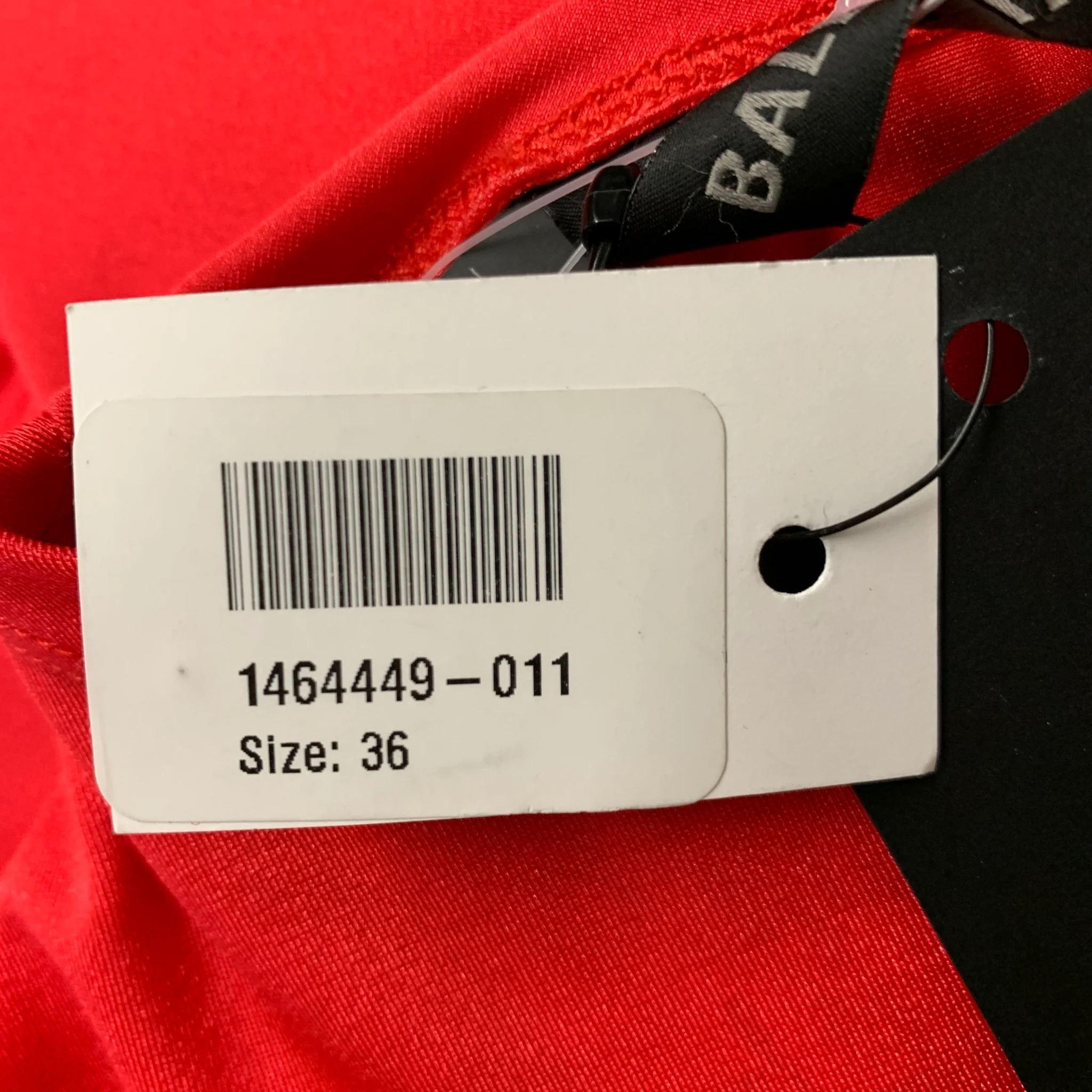 BALENCIAGA Size 4 Red Polyamide Eastane Draped Long Sleeve Gown - Image 5