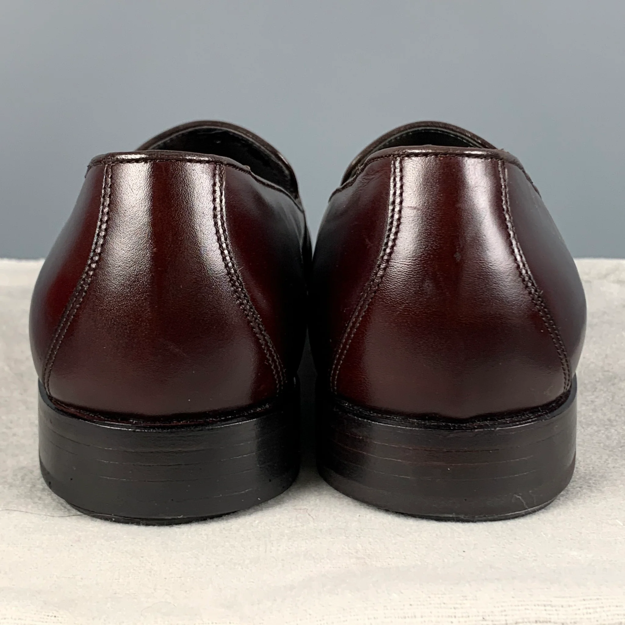 BALLY Aston Size 8.5 Burgundy Leather Round Toe Loafers - Image 3
