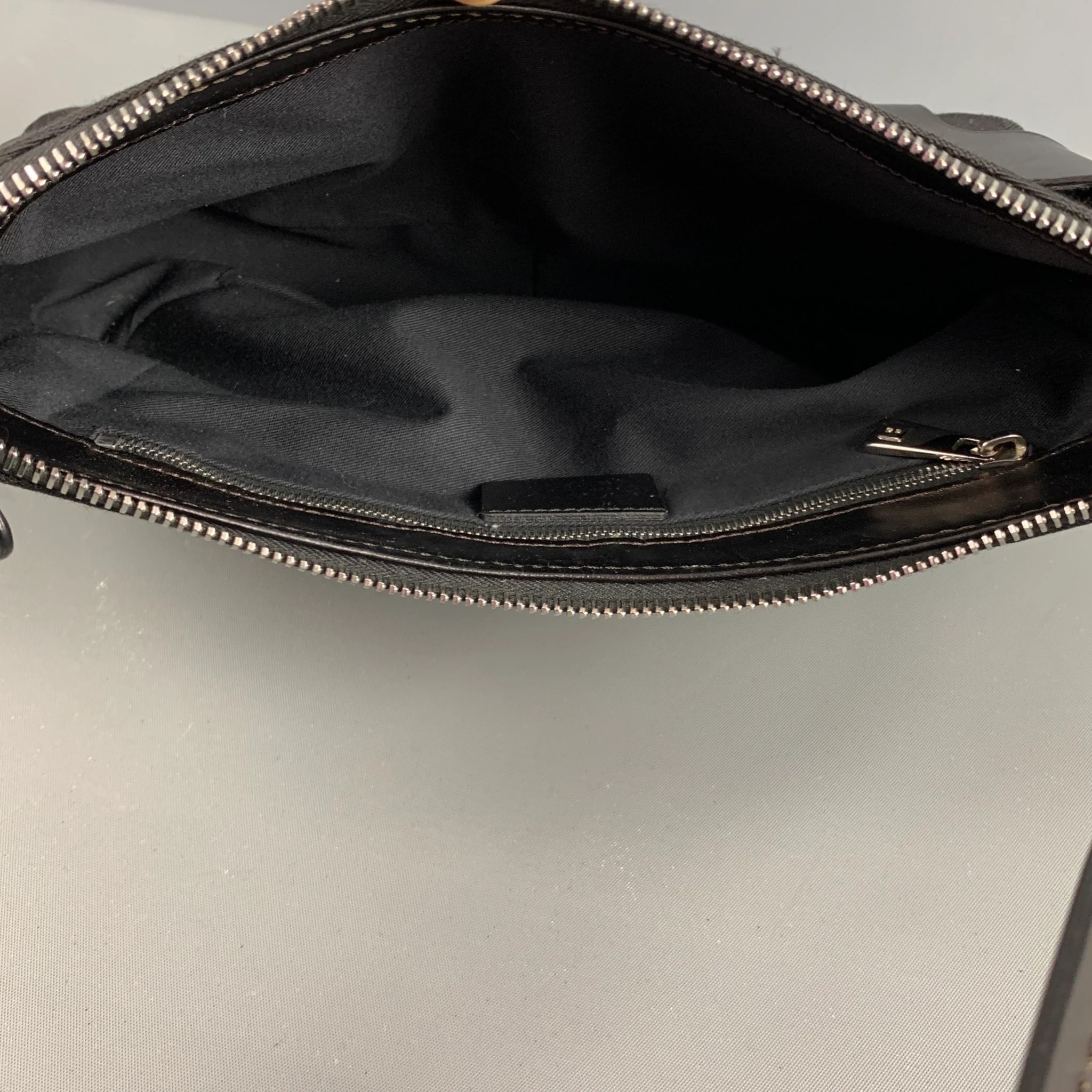 BALLY Black Fabric Leather Shoulder Bag Handbag - Image 7