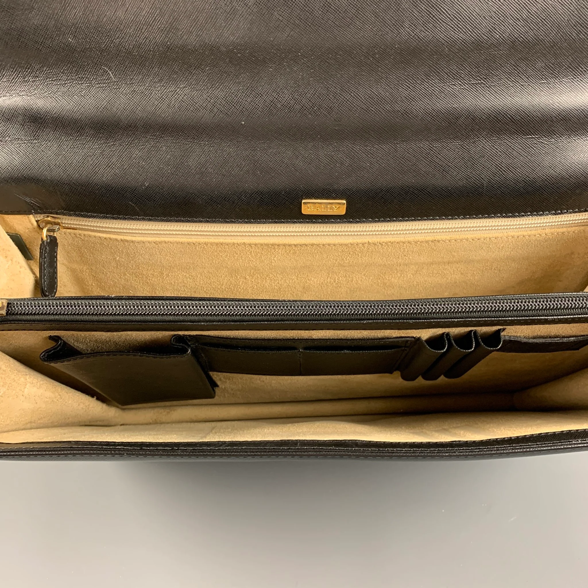 BALLY Black Leather Briefcase Bags - Image 10