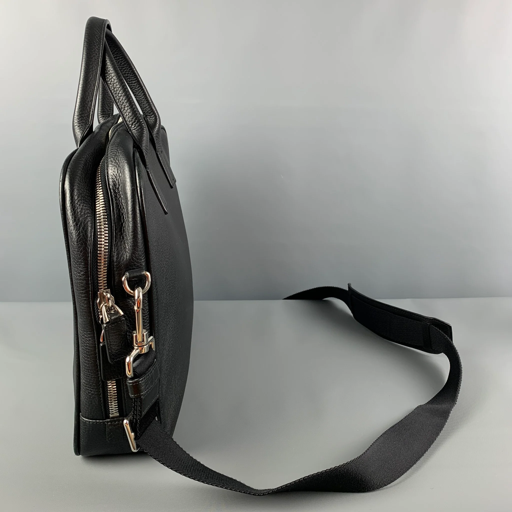 BALLY Black Leather Top Handles Shoulder Bag - Image 5