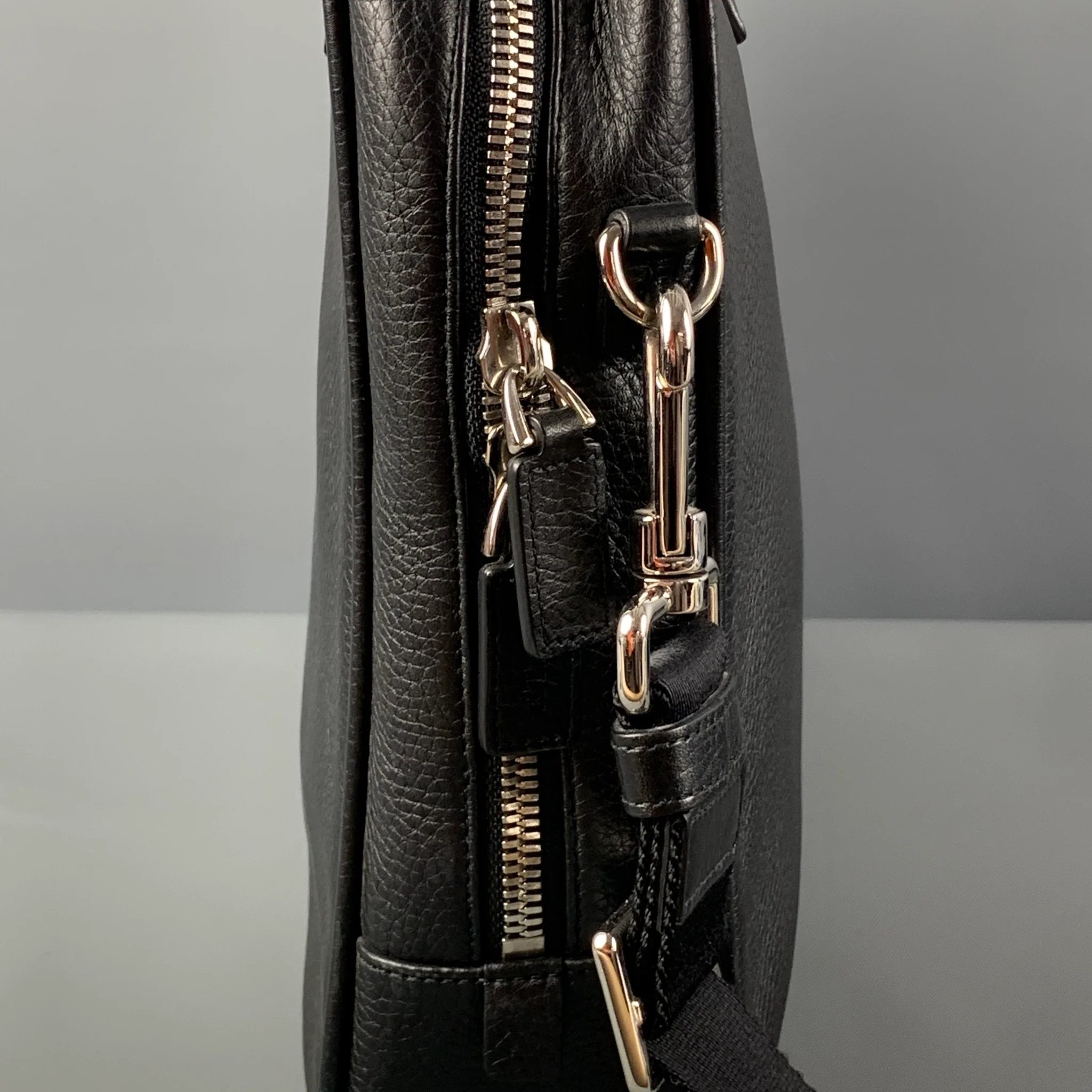 BALLY Black Leather Top Handles Shoulder Bag - Image 6