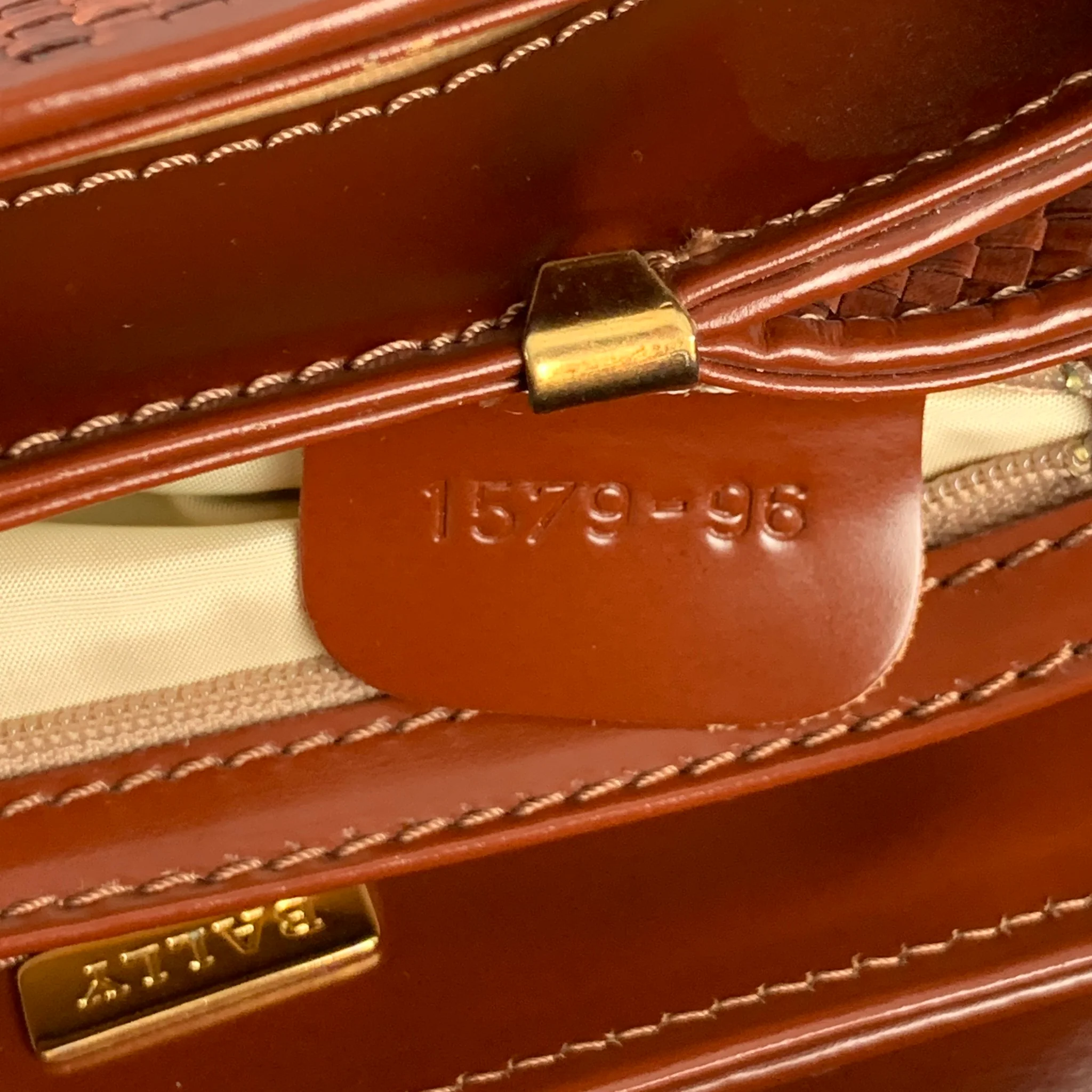 BALLY Brown Woven Leather Cross Body Handbag & Leather Goods - Image 10